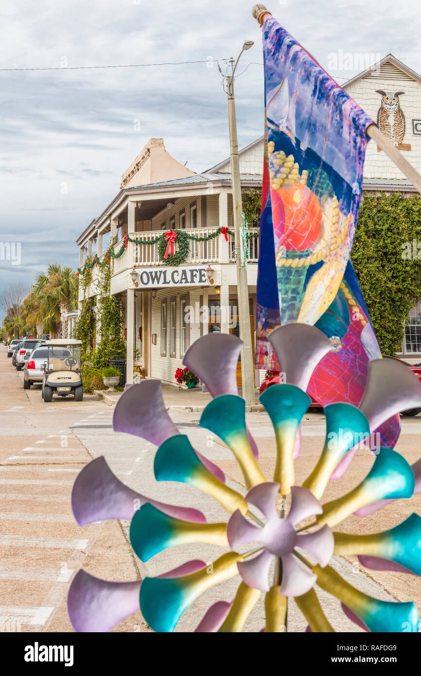 Commerciale del distretto storico di Apalachicola nella Panhandle area o dimenticato Coast della Florida negli Stati Uniti Foto Stock