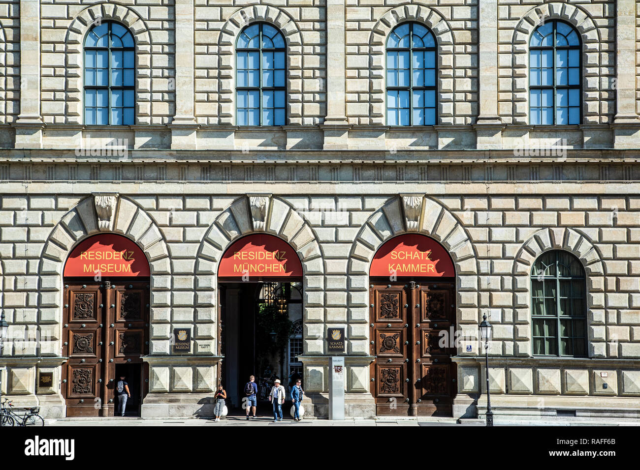 Ingresso, Residenz e il Museo del Tesoro, Monaco di Baviera, Germania Foto Stock