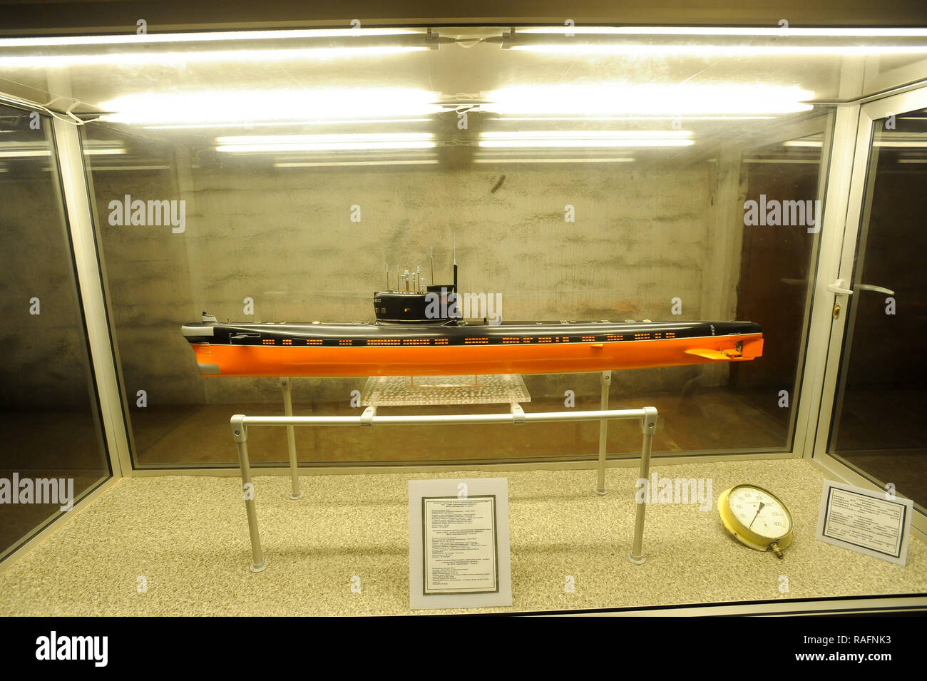 Modello di progetto 641 (Foxtrot classe) sottomarino in Morskij Muziejnyj Komplieks Balaklava (museo navale Balaklava complesso) in Balaklava, Crimea, Ucraina Foto Stock