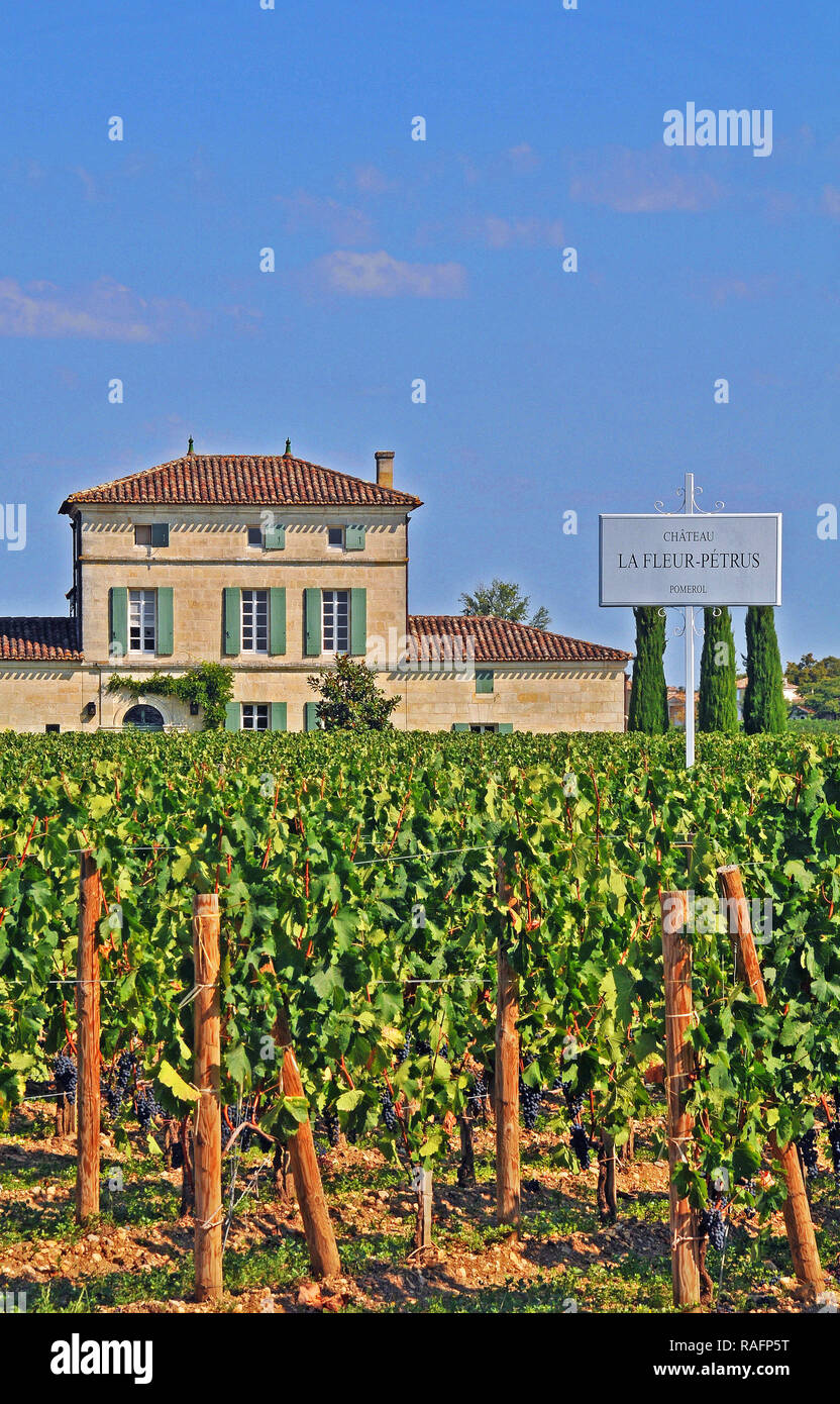 Chateau Lafleur Petrus, Pomerol, Francia Foto Stock