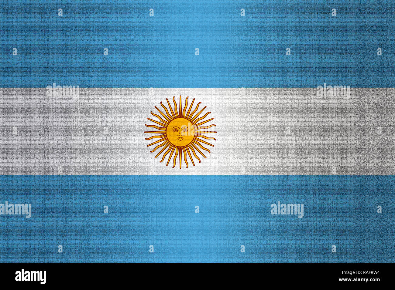 Bandiera dell'Argentina su un muro di pietra dello sfondo. Foto Stock