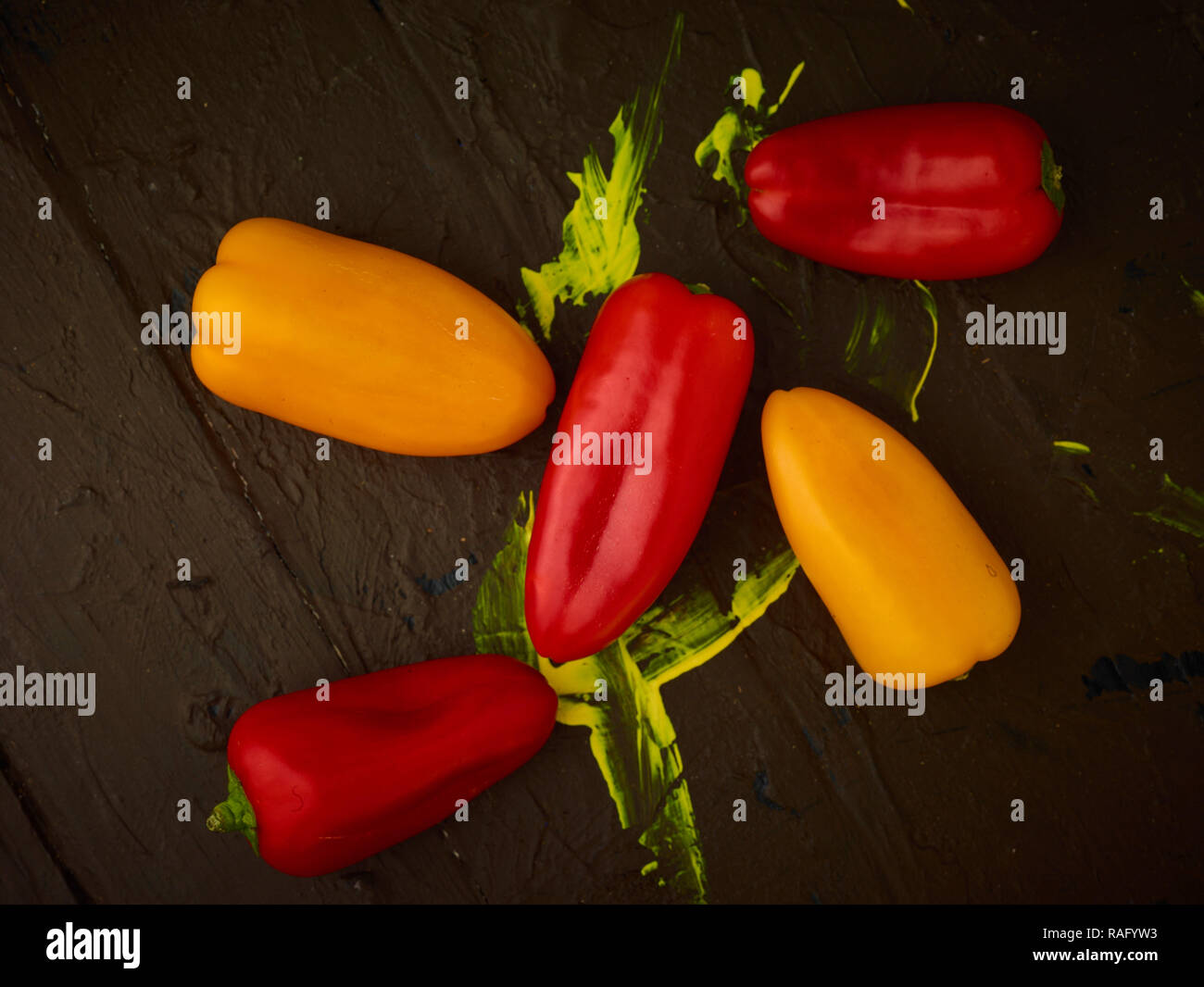 Dimensioni del divertimento di peperone dolce cibo still-life fotografia Foto Stock