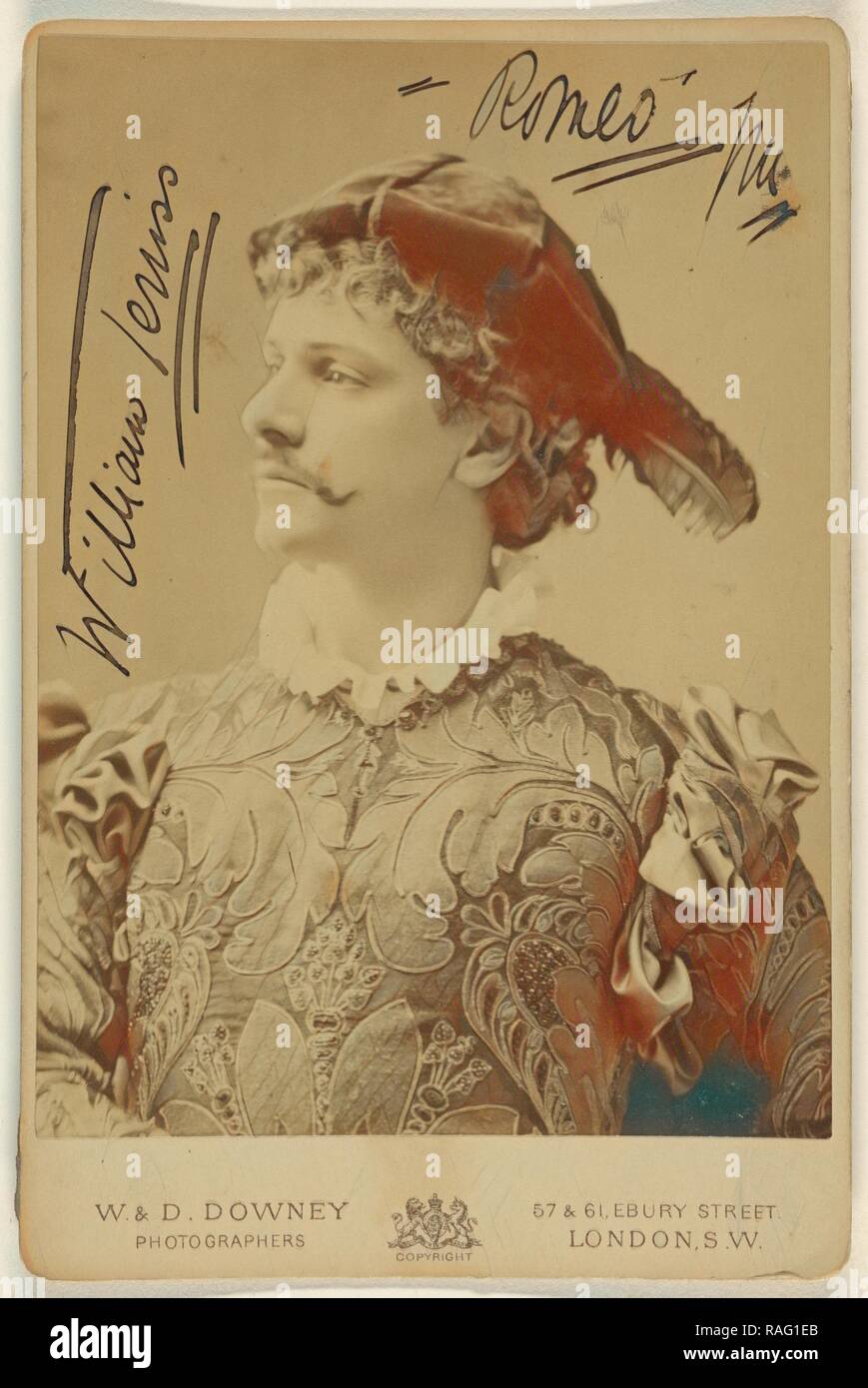 William Teniss. Romeo, W. & D. Downey (British, attivo 1860 - 1920S), circa 1880, albume silver stampa. Reinventato Foto Stock