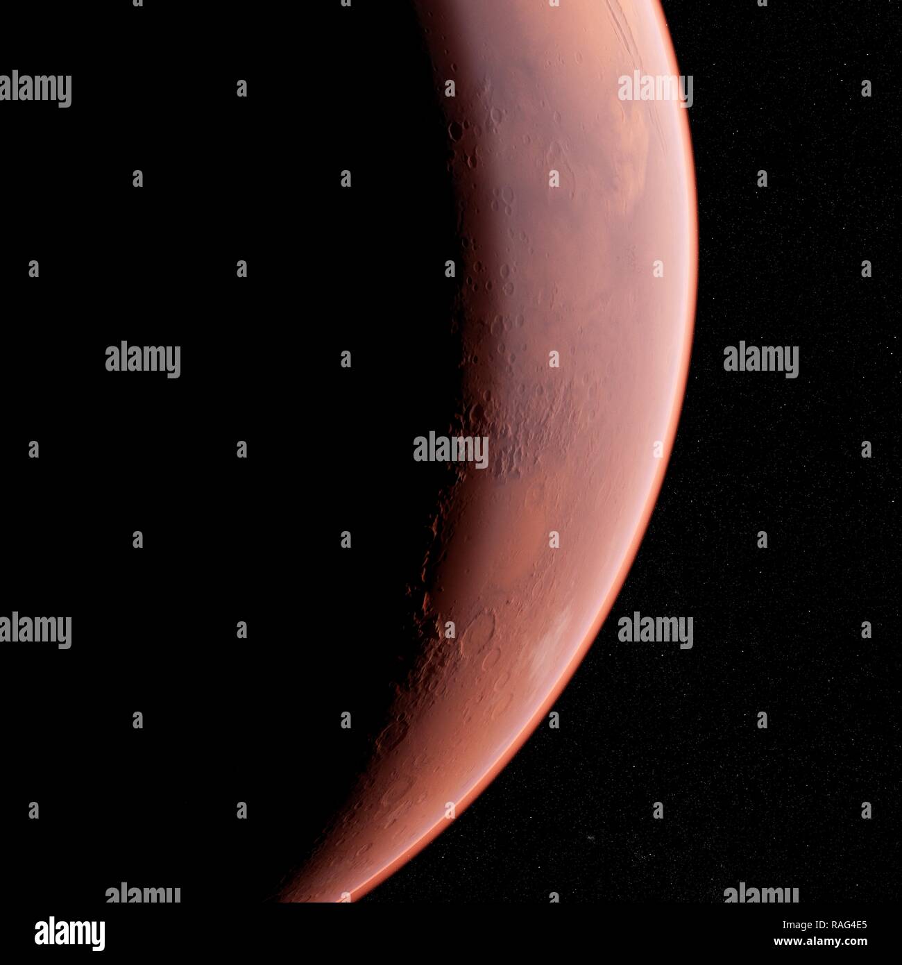 Illustrazione di Marte. Foto Stock