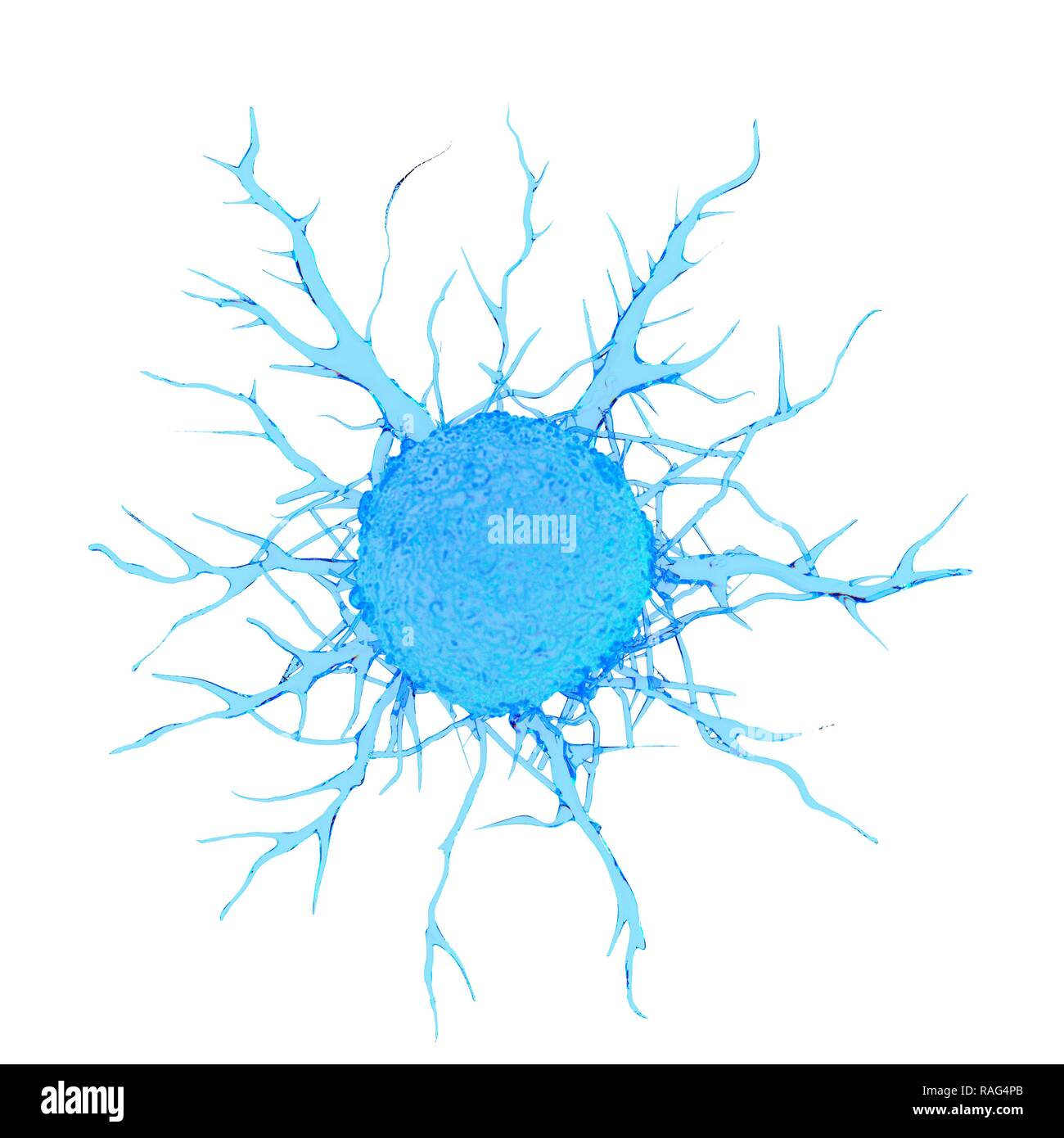 Illustrazione di una cellula di cancro. Foto Stock