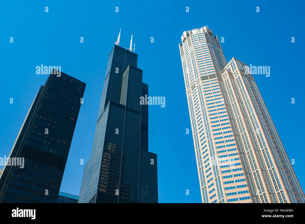 Chicago, Illinois, comunemente noto come Windy-City, è la terza città più popolosa negli Stati Uniti. Foto Stock