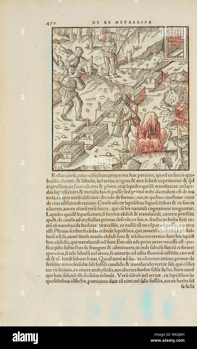 Pagina 470 Agricolae Georgii De re metallica: libri XII. Quibus officia, instrumenta, machinae, ac omnia deni, que, annuncio reinventato Foto Stock