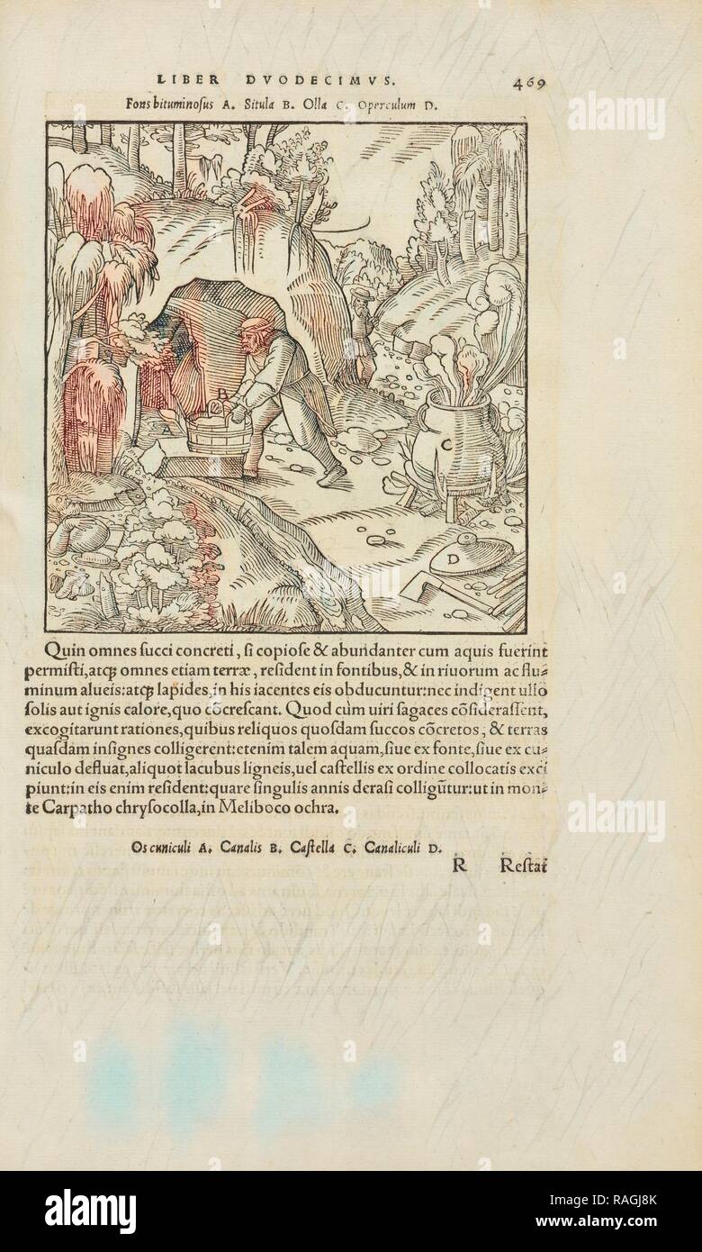 Pagina 469 Georgii Agricolae De re metallica: libri XII. Quibus officia, instrumenta, machinae, ac omnia deni, que, annuncio reinventato Foto Stock