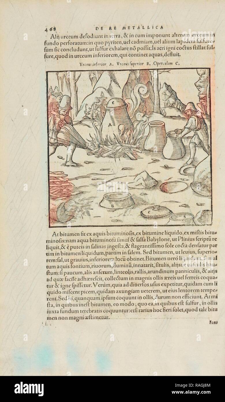 Pagina 468 Agricolae Georgii De re metallica: libri XII. Quibus officia, instrumenta, machinae, ac omnia deni, que, annuncio reinventato Foto Stock
