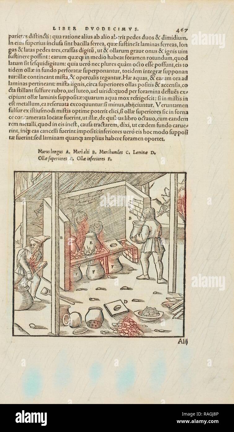 Pagina 467 Georgii Agricolae De re metallica: libri XII. Quibus officia, instrumenta, machinae, ac omnia deni, que, annuncio reinventato Foto Stock