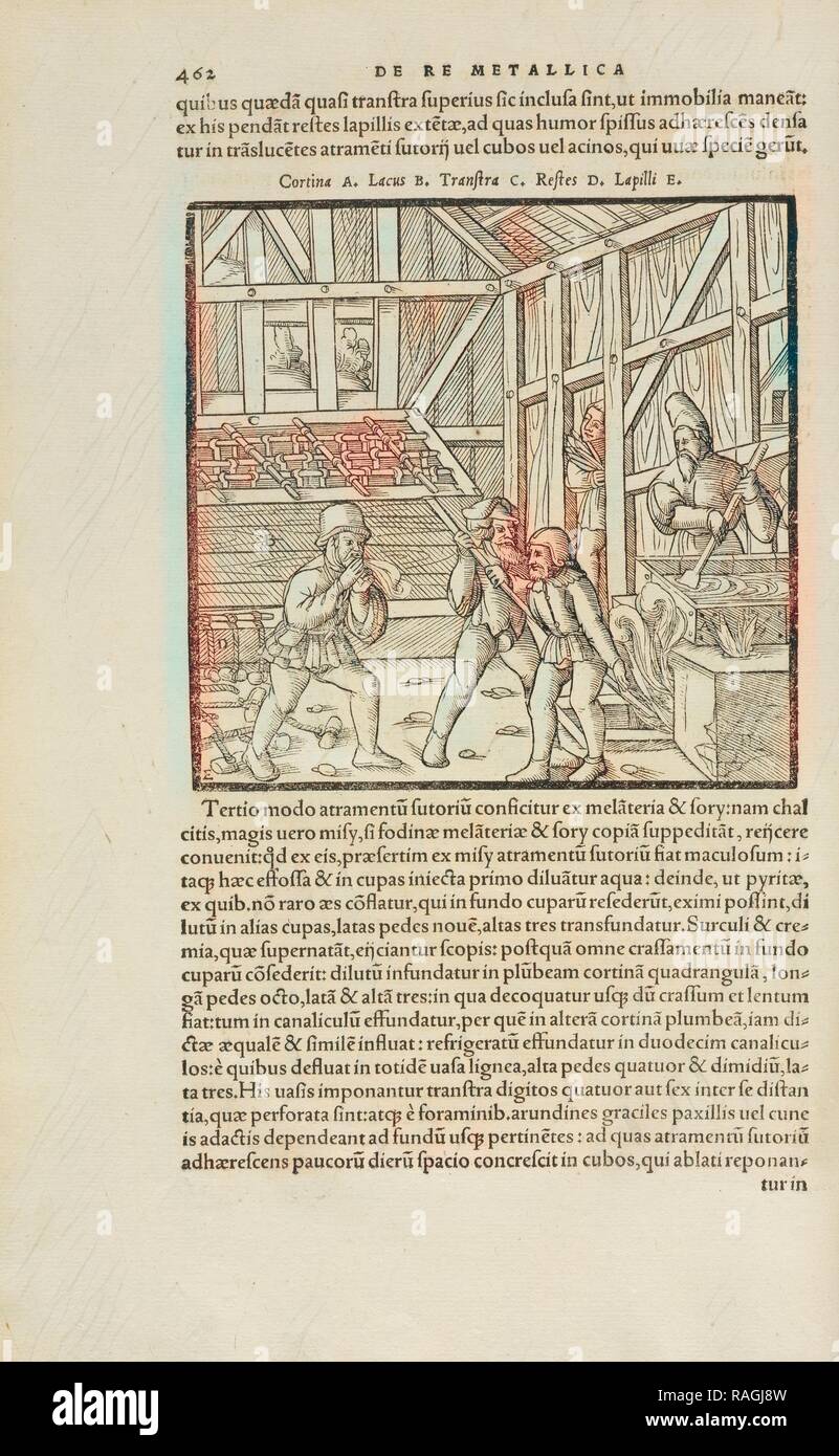 Pagina 462 Georgii Agricolae De re metallica: libri XII. Quibus officia, instrumenta, machinae, ac omnia deni, que, annuncio reinventato Foto Stock