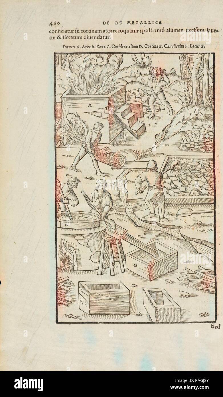 Pagina 460 Agricolae Georgii De re metallica: libri XII. Quibus officia, instrumenta, machinae, ac omnia deni, que, annuncio reinventato Foto Stock