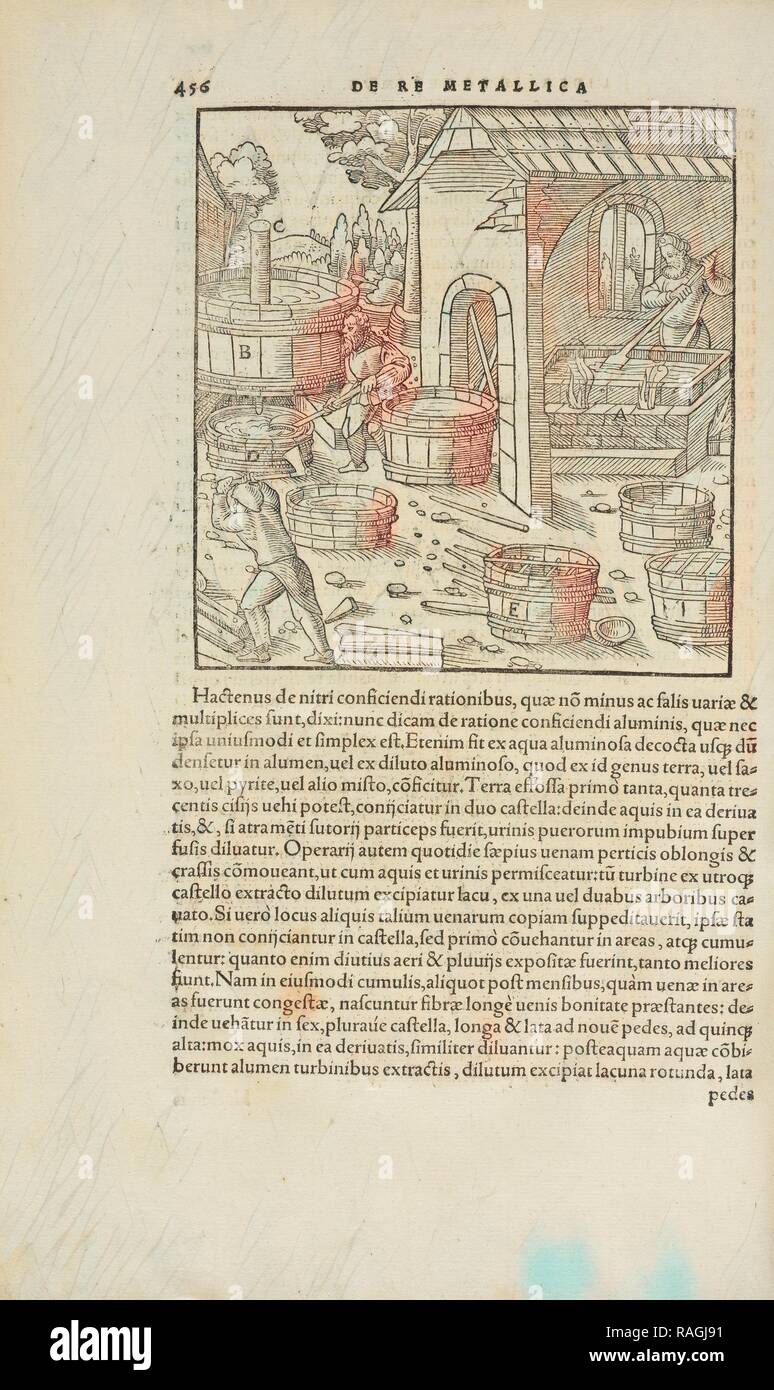 Pagina 456 Agricolae Georgii De re metallica: libri XII. Quibus officia, instrumenta, machinae, ac omnia deni, que, annuncio reinventato Foto Stock