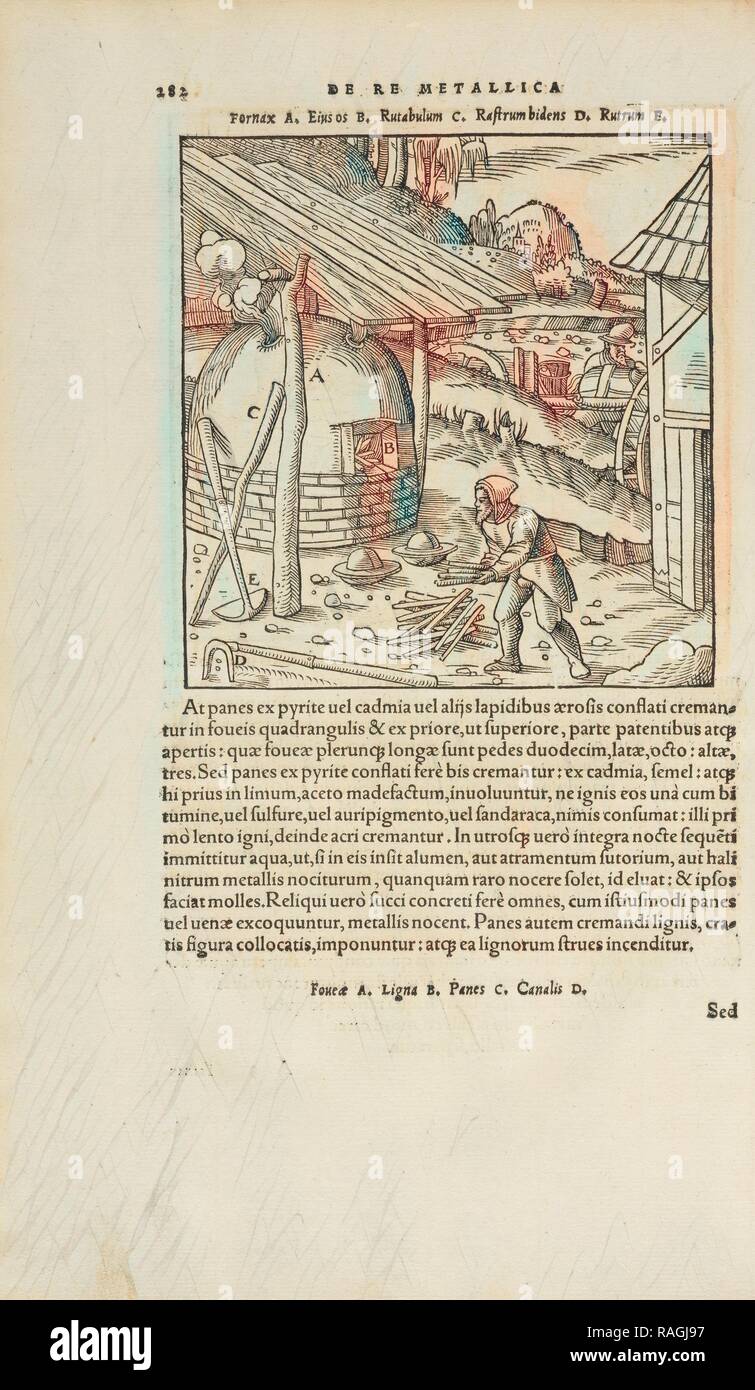 Pagina 282 Georgii Agricolae De re metallica: libri XII. Quibus officia, instrumenta, machinae, ac omnia deni, que, annuncio reinventato Foto Stock
