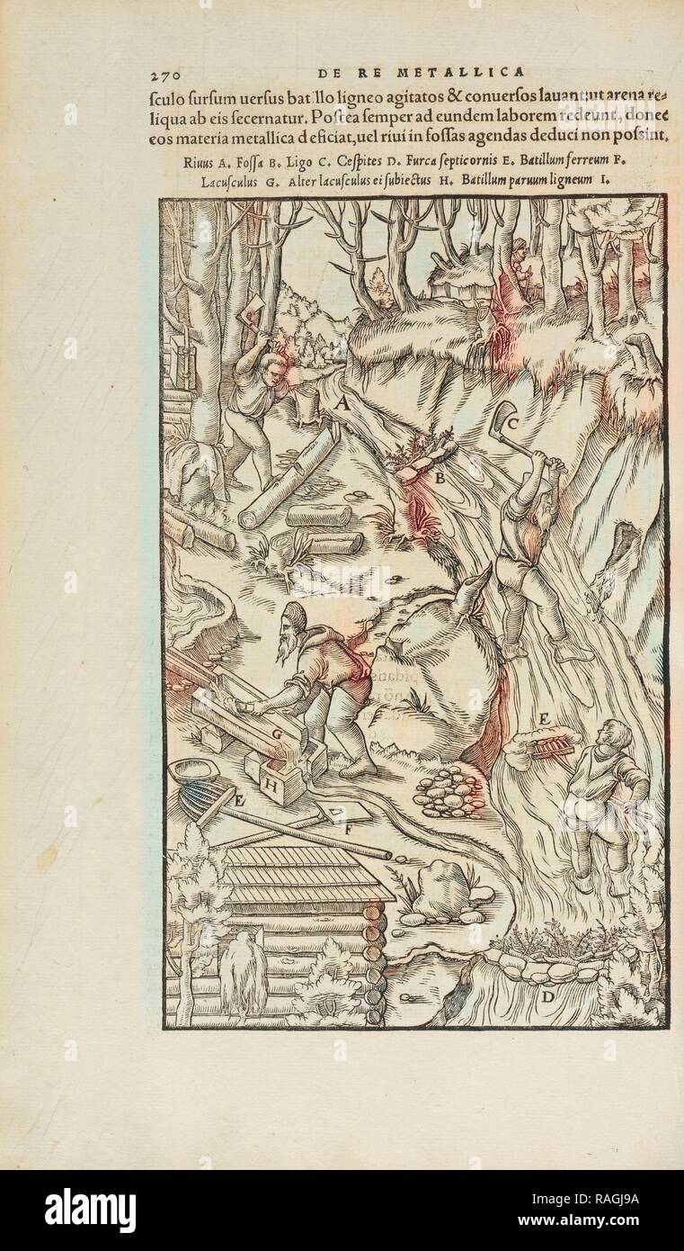 Pagina 270 Georgii Agricolae De re metallica: libri XII. Quibus officia, instrumenta, machinae, ac omnia deni, que, annuncio reinventato Foto Stock
