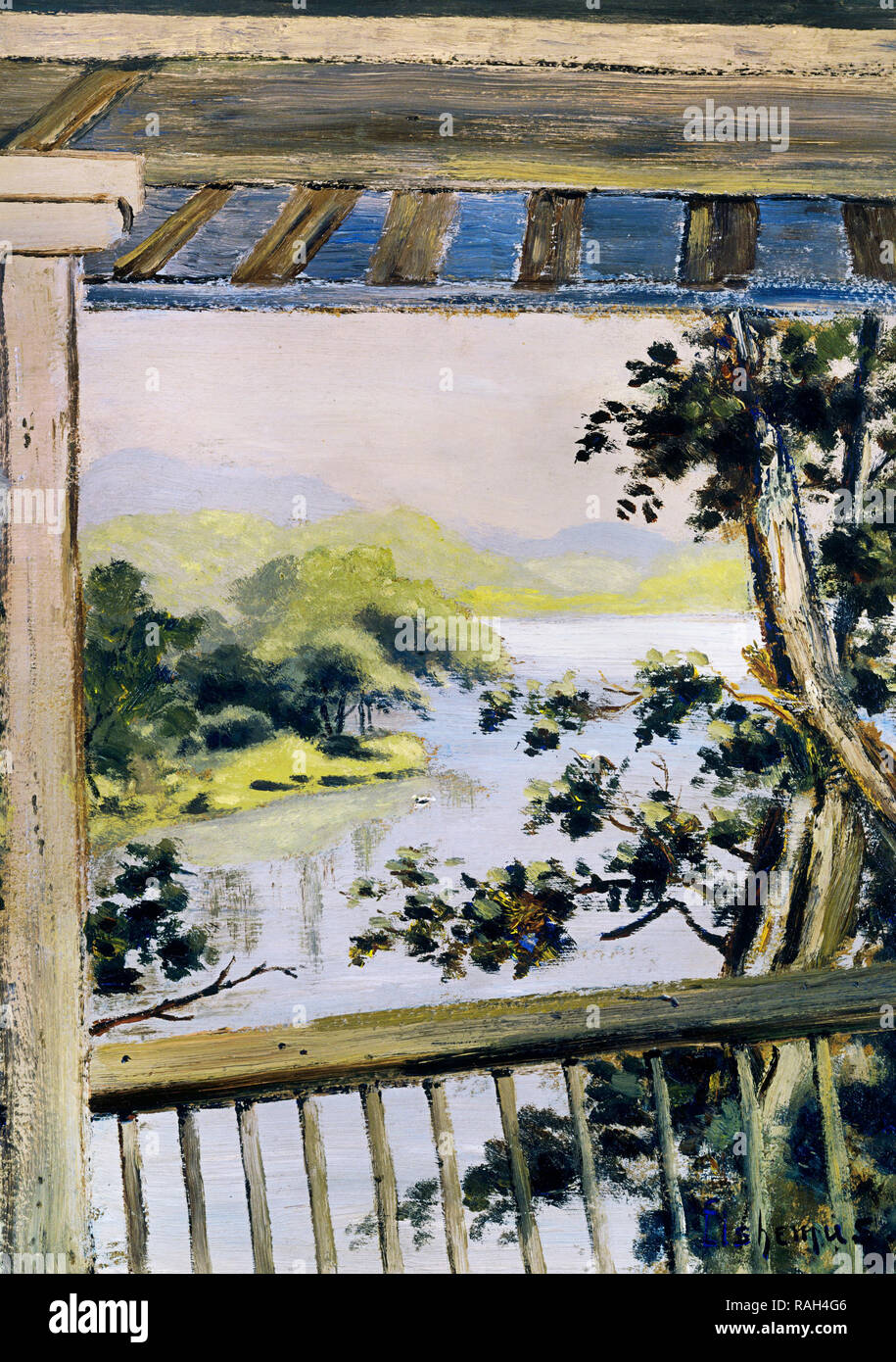 Louis Eilshemius, balcone, Delaware Water Gap 1900 olio su tavola, la Collezione Phillips, Washington, Stati Uniti d'America. Foto Stock