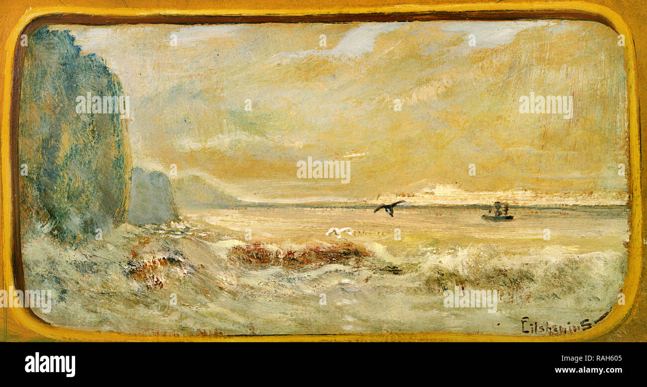 Louis Eilshemius, Surf e barca, olio su cartone, la Collezione Phillips, Washington, Stati Uniti d'America. Foto Stock