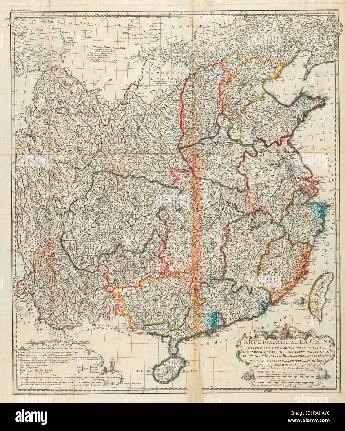 Carte générale de la lombata, descrizione geographique, historique, chronologique, politique et physique de l'empire reinventato Foto Stock