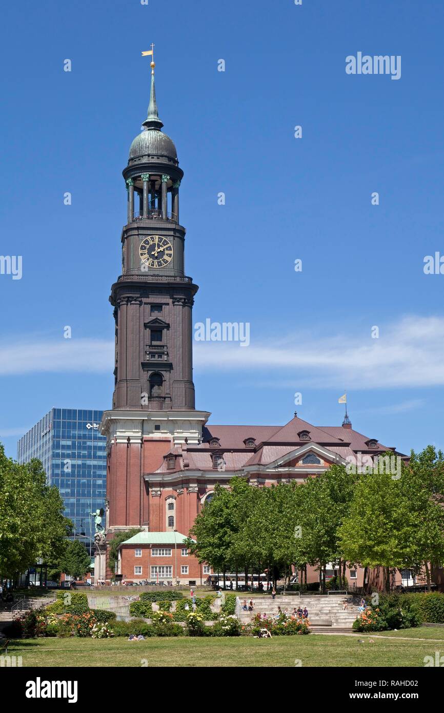 Chiesa di San Michele, noto anche come Michel, Amburgo, PublicGround Foto Stock