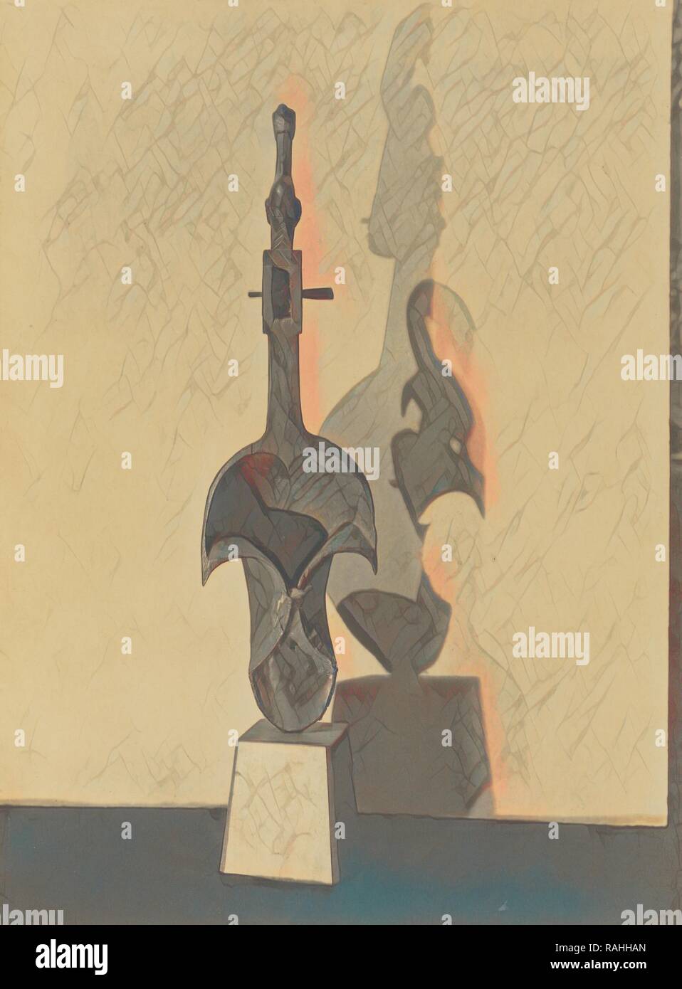 Africana di strumento musicale, Charles Sheeler (American, 1883 - 1965), New York New York, Stati Uniti, negativo 1917 reinventato Foto Stock