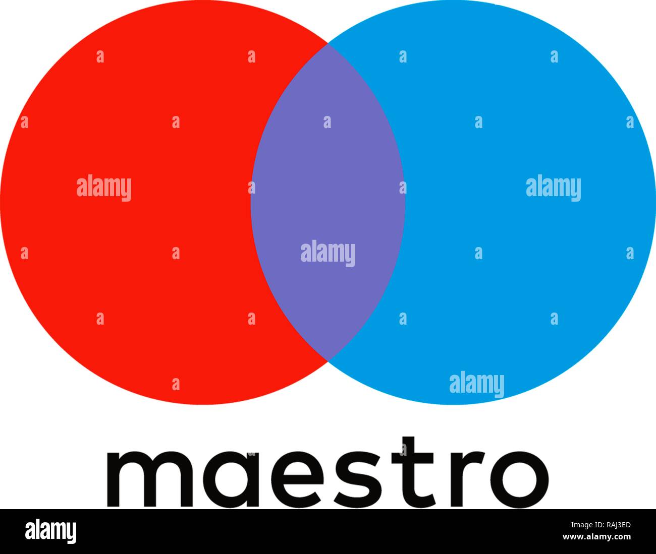 Il logo Maestro, società di carte di credito, Germania Foto Stock