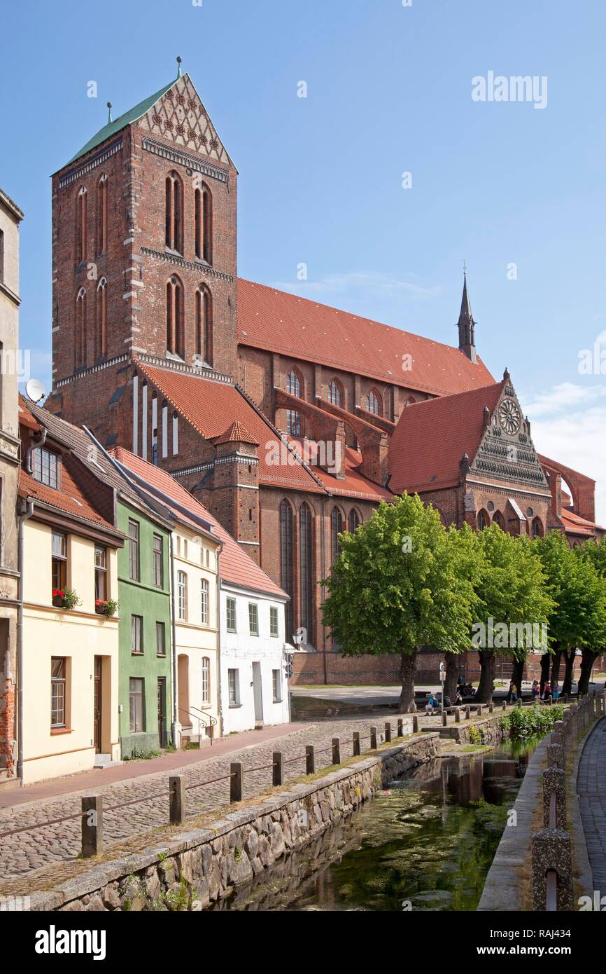 San Nikolai Kirche chiesa di Wismar, Meclemburgo-Pomerania Occidentale Foto Stock