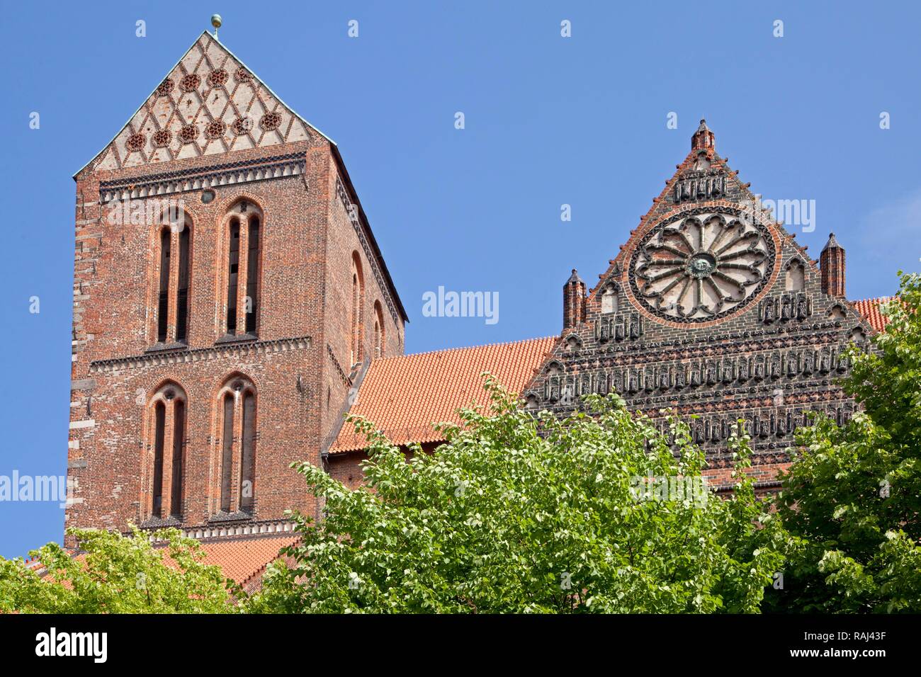 San Nikolai Kirche chiesa di Wismar, Meclemburgo-Pomerania Occidentale Foto Stock