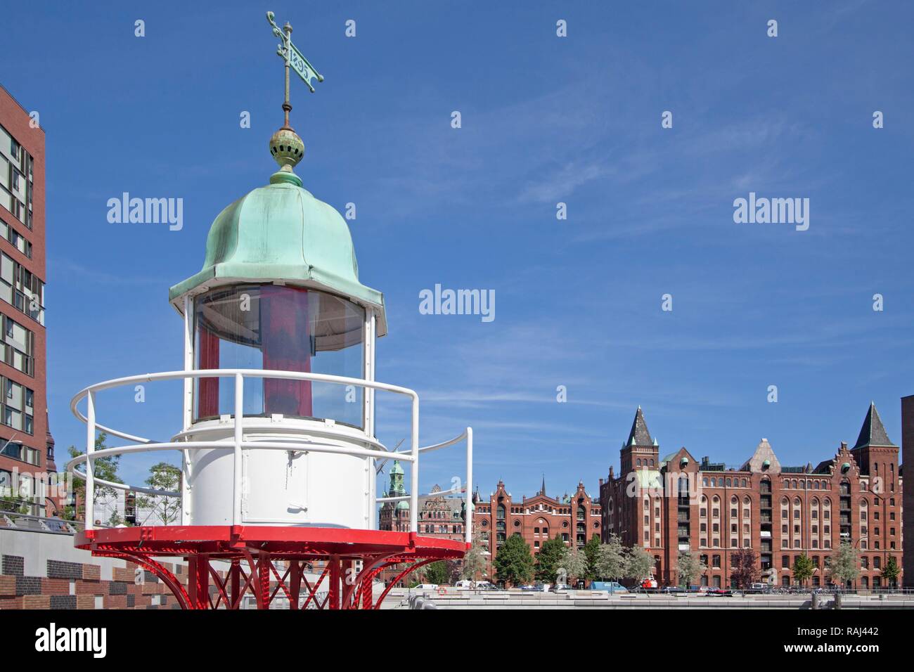 Faro, HafenCity trimestre, Amburgo, PublicGround Foto Stock