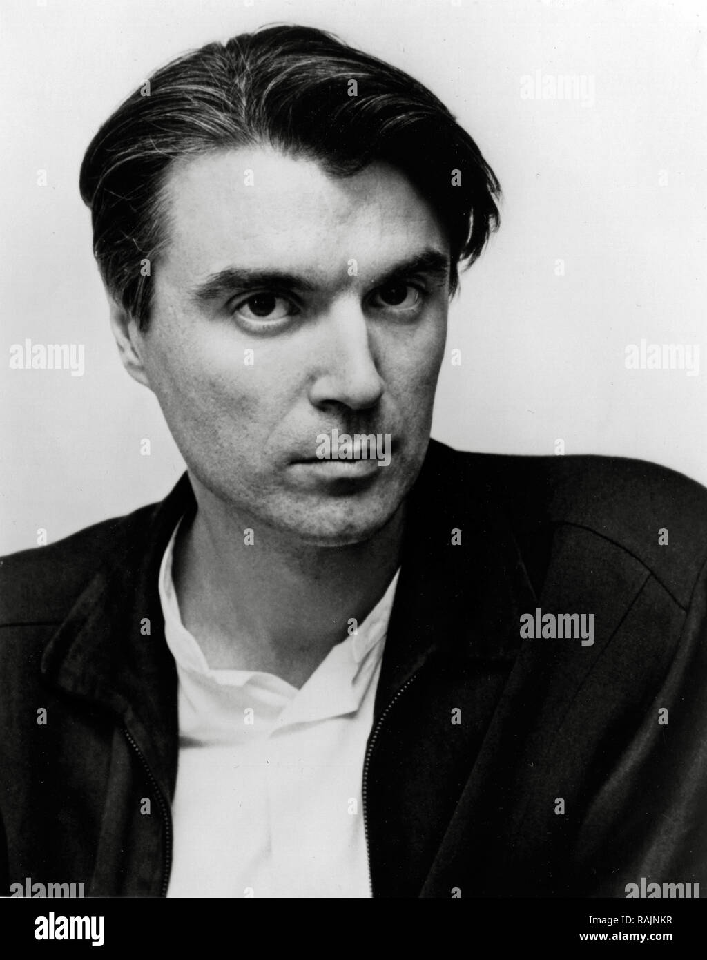 Pubblicità foto di David Byrne, (le teste parlanti), circa 1988 Riferimento File # 33636 914THA Foto Stock