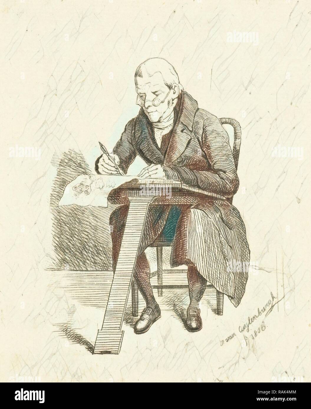 Artista, Johannes van Cuylenburgh, 1815. Reinventato da Gibon. Arte Classica con un tocco di moderno reinventato Foto Stock