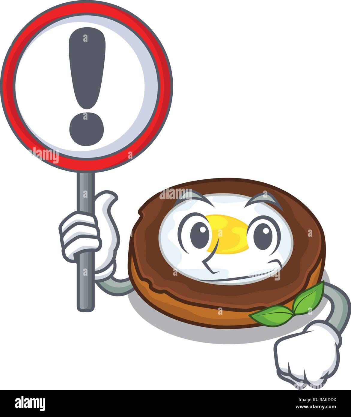 Con segno egg scotch vignette sono pronti servita Illustrazione Vettoriale