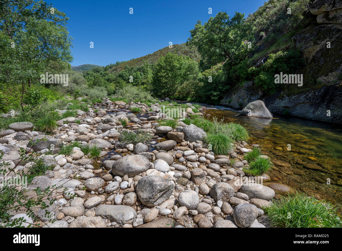 Viste del flusso Minchones, nella regione di La Vera, Caceres, Estremadura, Spagna Foto Stock