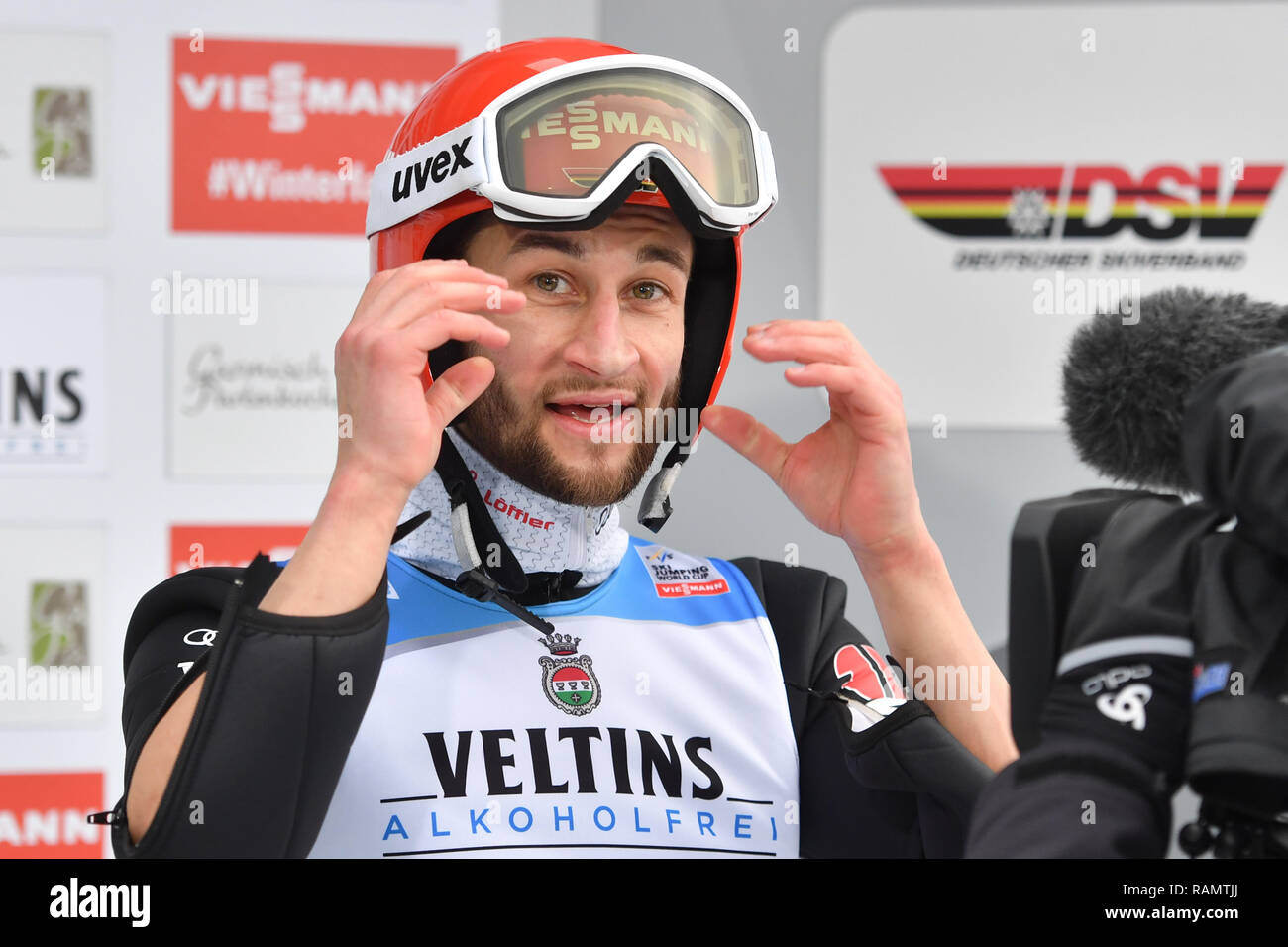 Markus EISENBICHLER (GER), azione singola immagine singola immagine, Ritratto, Ritratto, Ritratto. 67Th International Torneo delle quattro colline 2018/19. Nuovo Anno di saltare a Garmisch Partenkirchen su 01.01.2019. | Utilizzo di tutto il mondo Foto Stock