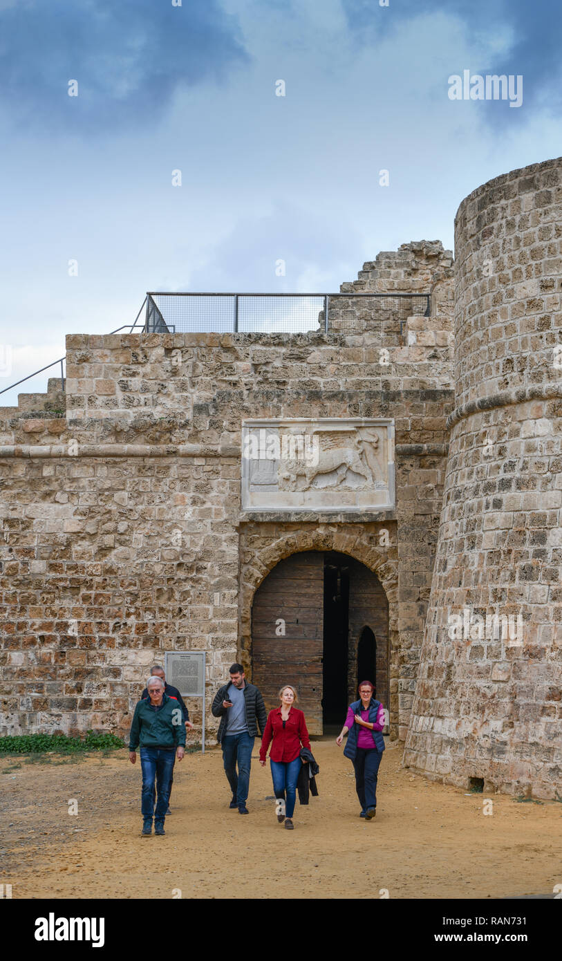 Porto Rocca Othello tower, Famagosta, Repubblica Turca di Cipro del Nord, Hafenfestung Othello-Turm, Tuerkische Republik Nordzypern Foto Stock