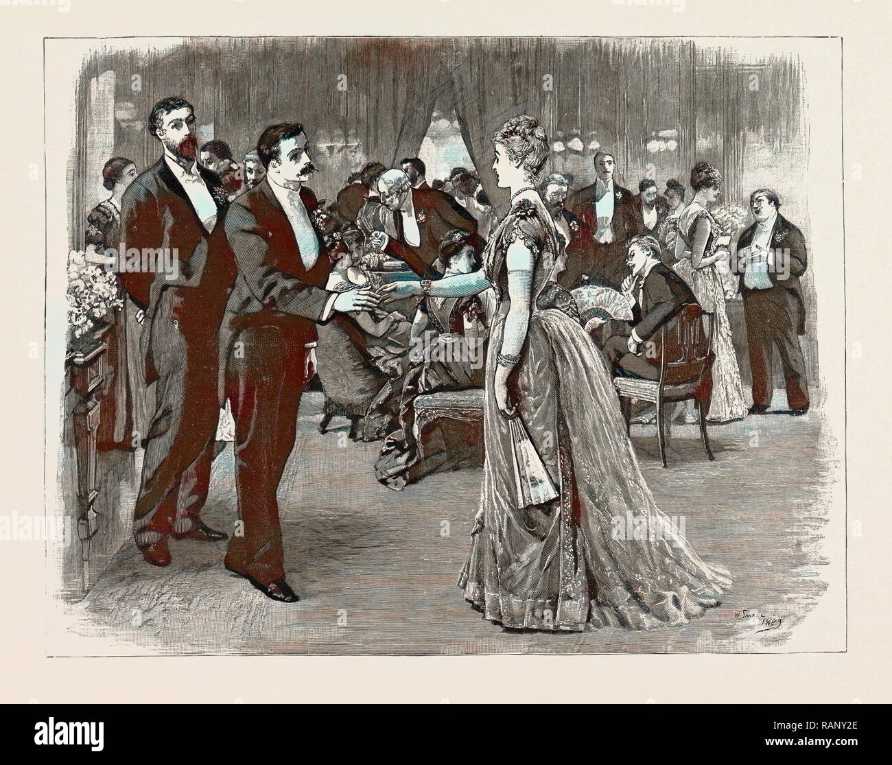 Vi è stato un leggero tocco di colore visibile sul grazioso fronte quando lei gli ha offerto la sua mano., " Il nuovo principe reinventato Foto Stock