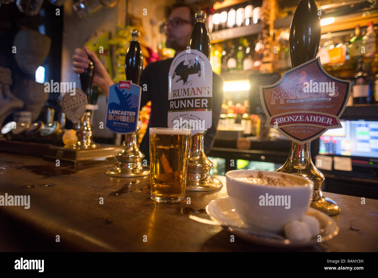 Vista interna del Mayflower pub, Rotherhithe, Londra Foto Stock