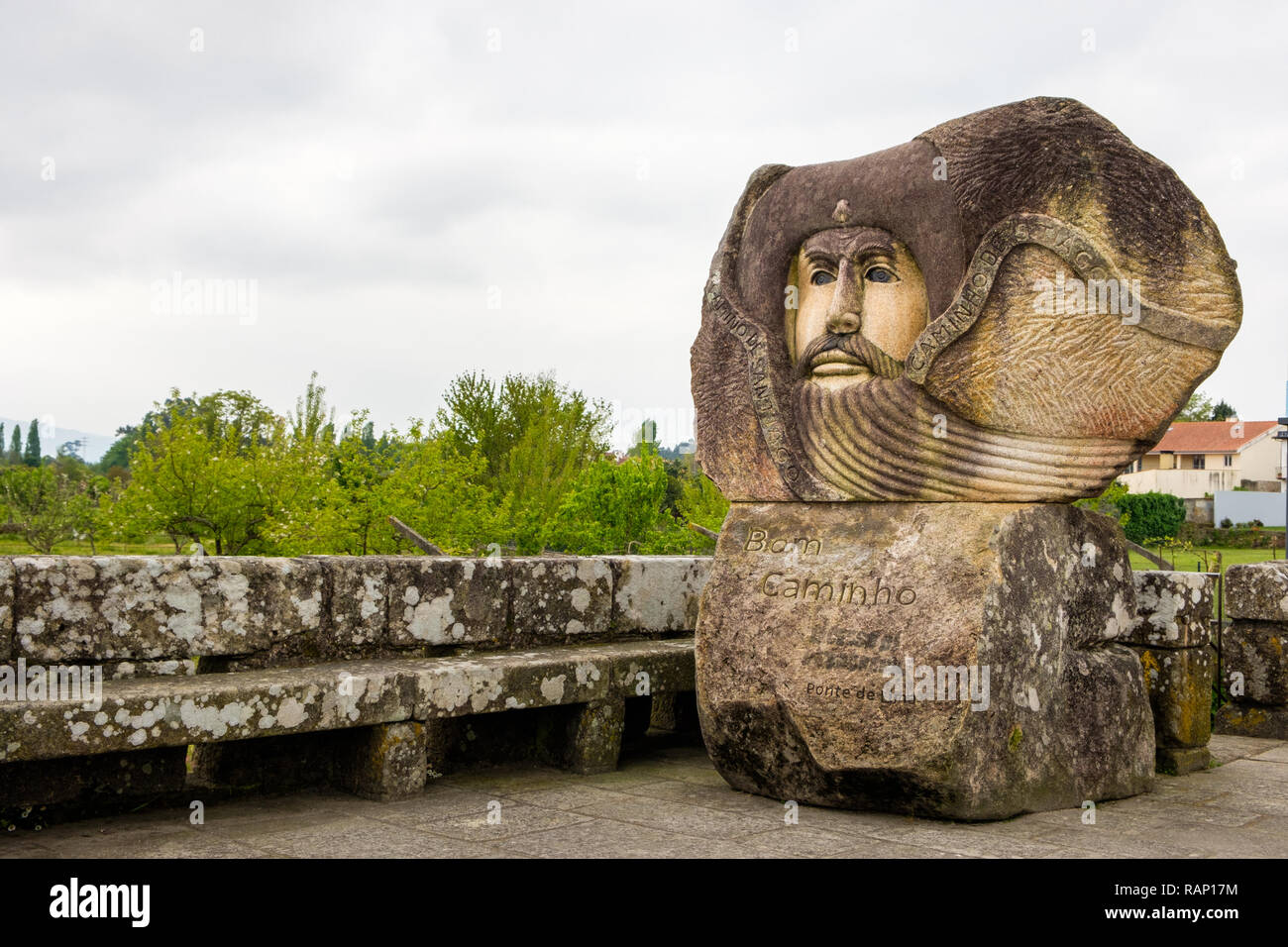Ponte de Lima, Portogallo - 1 Maggio 2018 : Ponte de Lima è caratterizzato dalla sua architettura medievale e la zona circostante, bagnata dal Rio Lima. Foto Stock