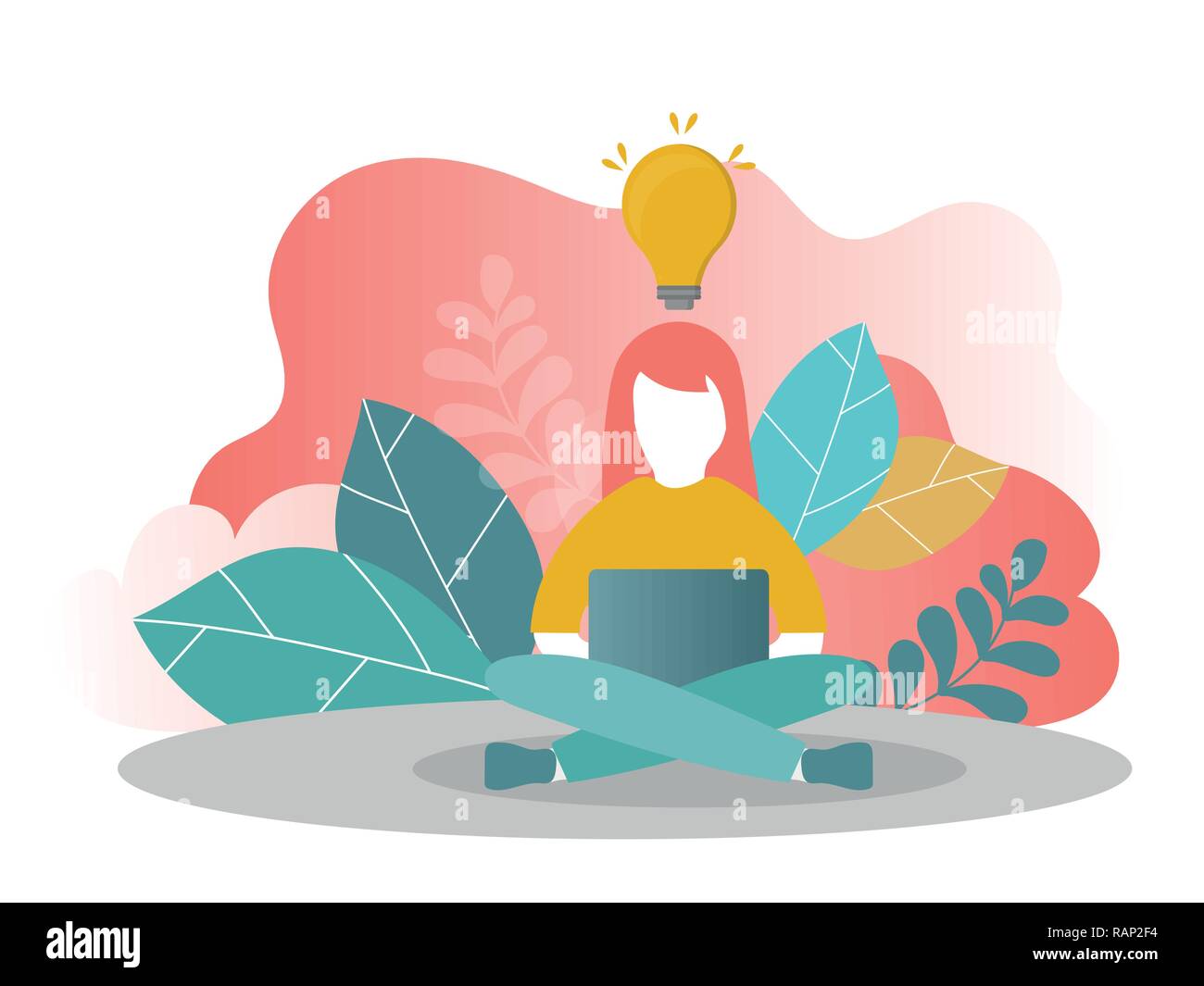 Illustrazione Vettoriale, assistente online al lavoro. promozione in rete Illustrazione Vettoriale