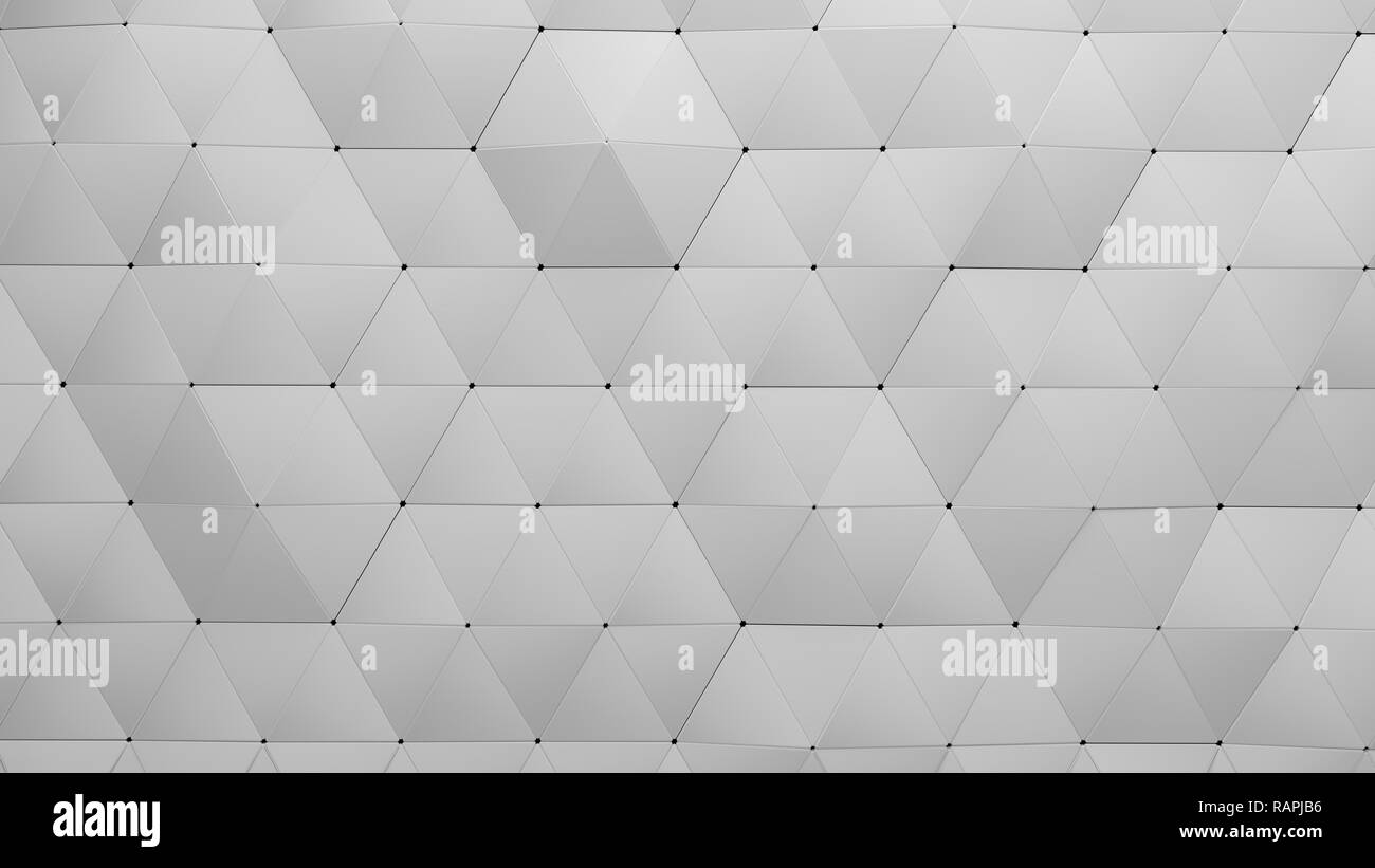 Parete di piastrelle Triangle-Shaped disposti 3D render Foto Stock