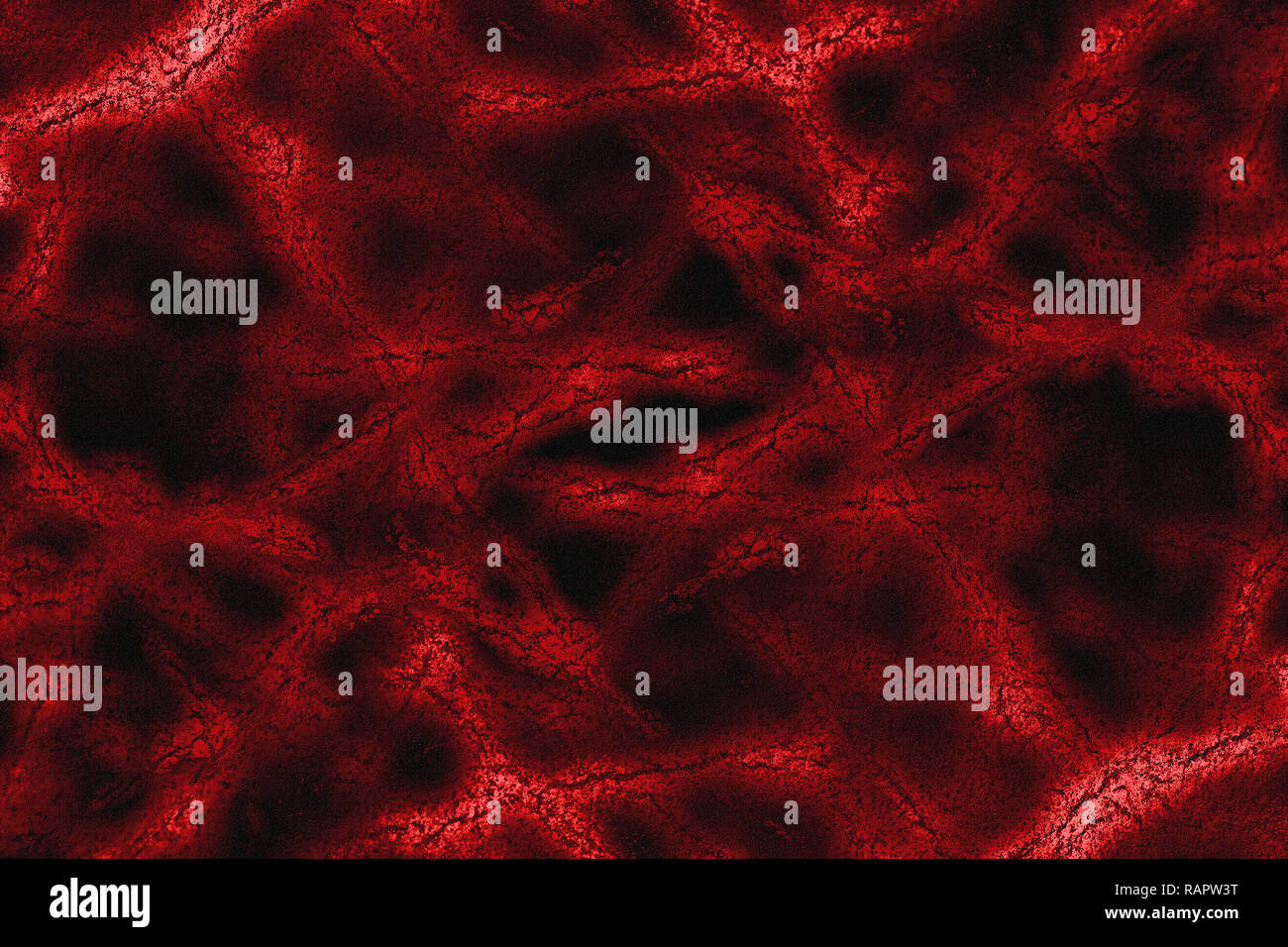 Fantasy rosso arterie aggrovigliati su sfondo nero Foto Stock