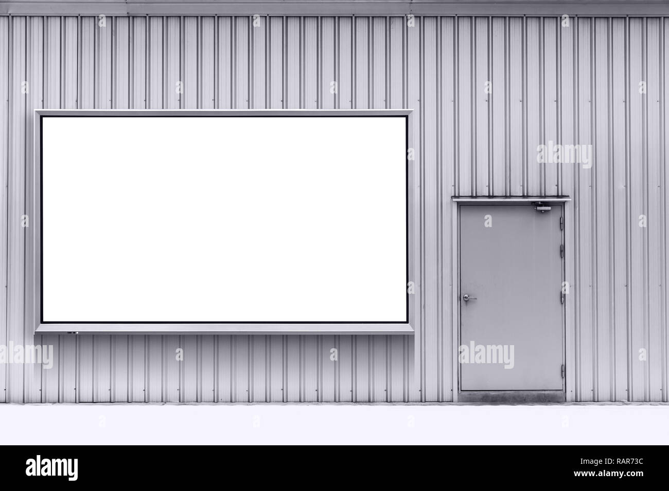 Tabellone vuota per la pubblicità su industria parete magazzino. Foto Stock