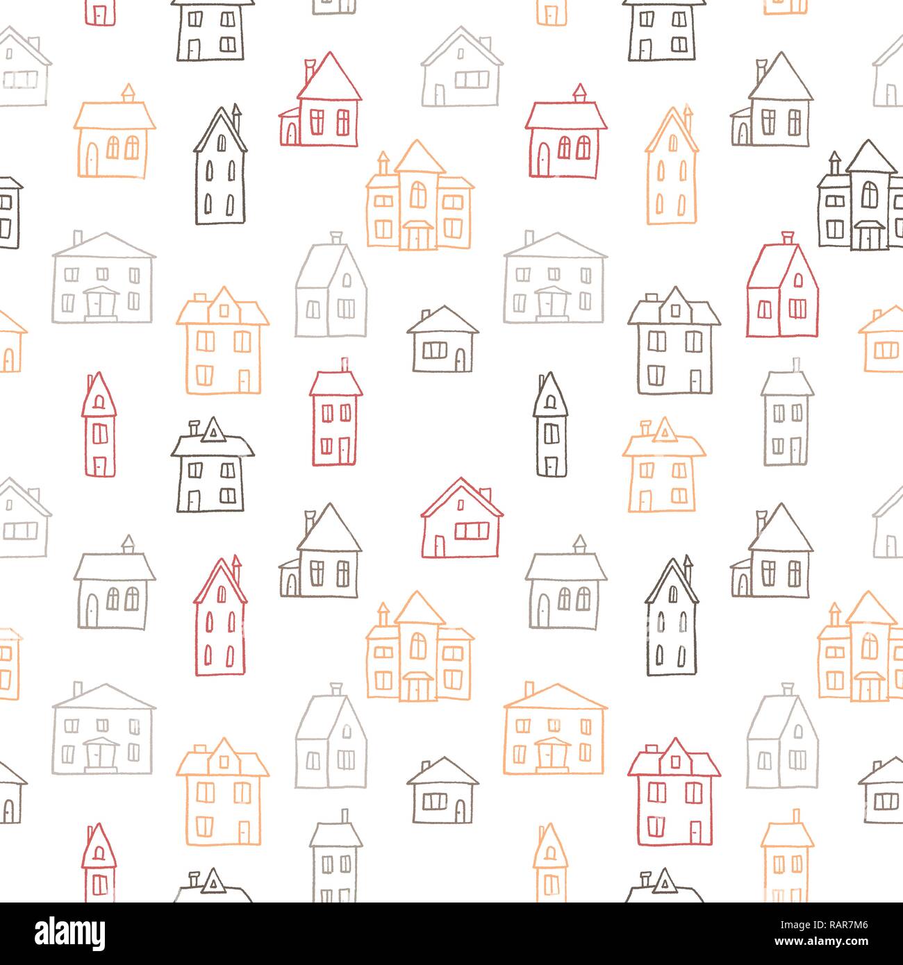 Piccole case di città vettore - perfetta illustrazione dello sfondo. Illustrazione Vettoriale Piccole case di città vettore - perfetta illustrazione dello sfondo. Illustrazione Vettoriale