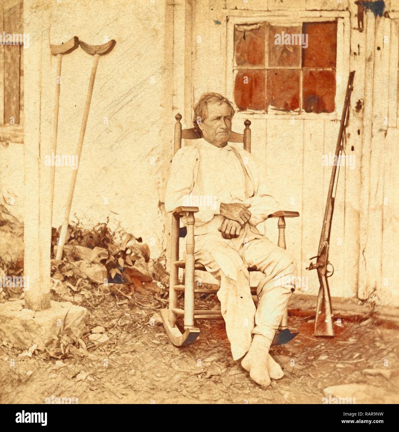 John L. Burns, il vecchio eroe di Gettysburgh (ossia Gettysburg), recupero dalle sue ferite, noi, Stati Uniti d'America, America, Vintage reinventato Foto Stock