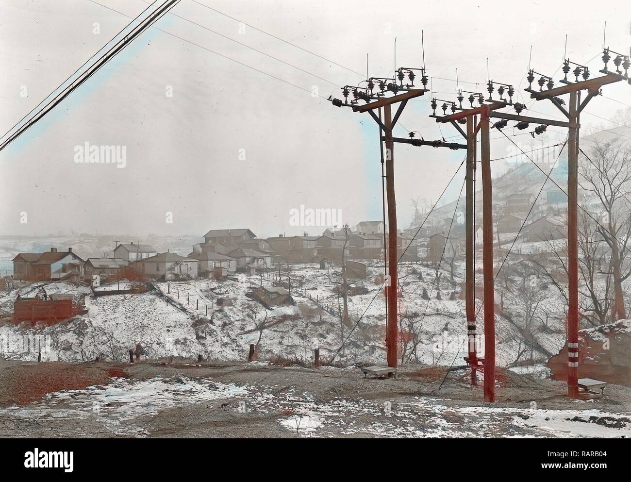 Scott's Run, West Virginia. Squadrone Hill - un carbone abbandonate camp su Scott's Run, West Virginia, Dicembre 22, 1936 reinventato Foto Stock