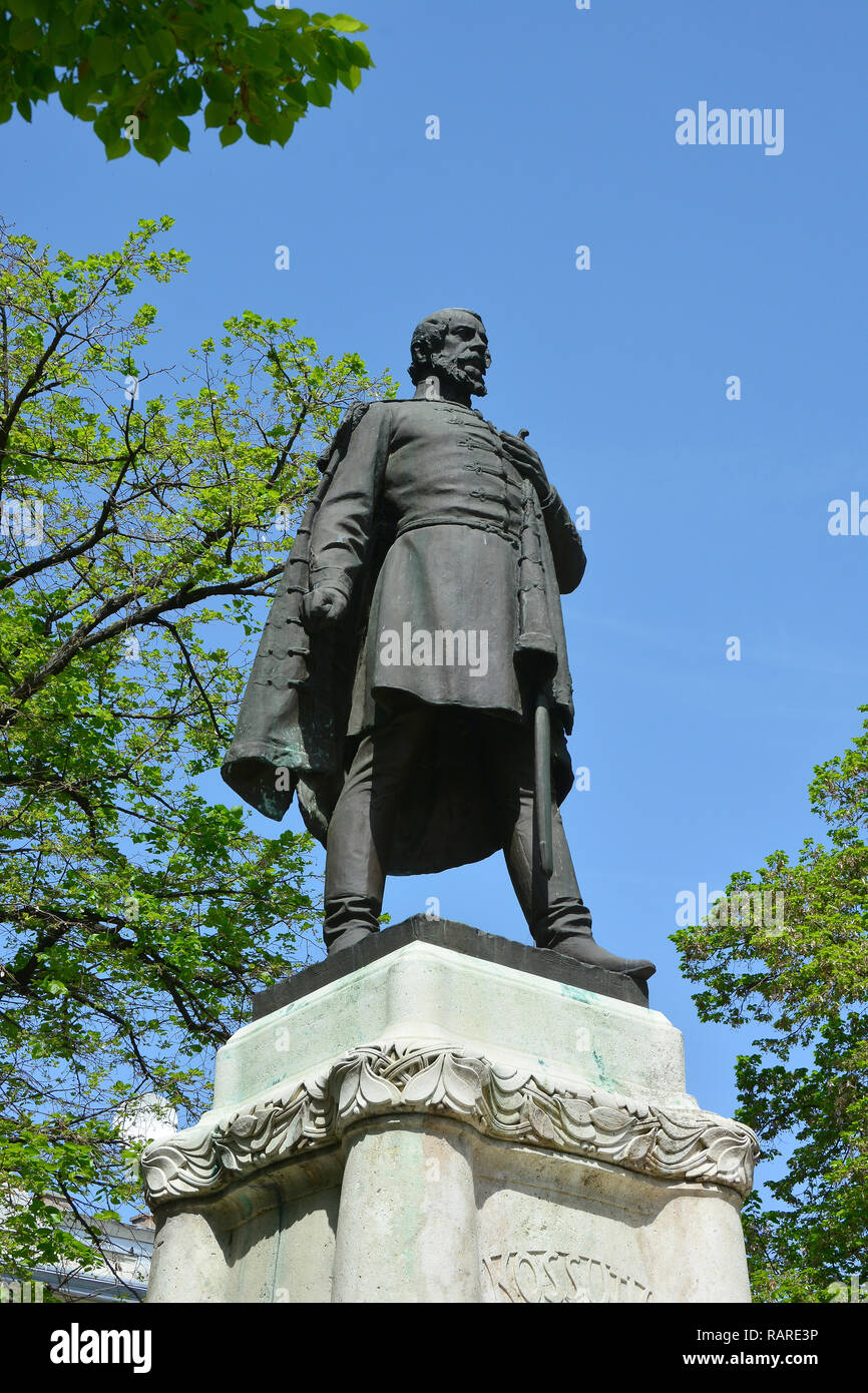 Statua di Lewis Kossuth (Kossuth Lajos), Hódmezővásárhely, contea di Csongrád-Csanád, Ungheria Foto Stock