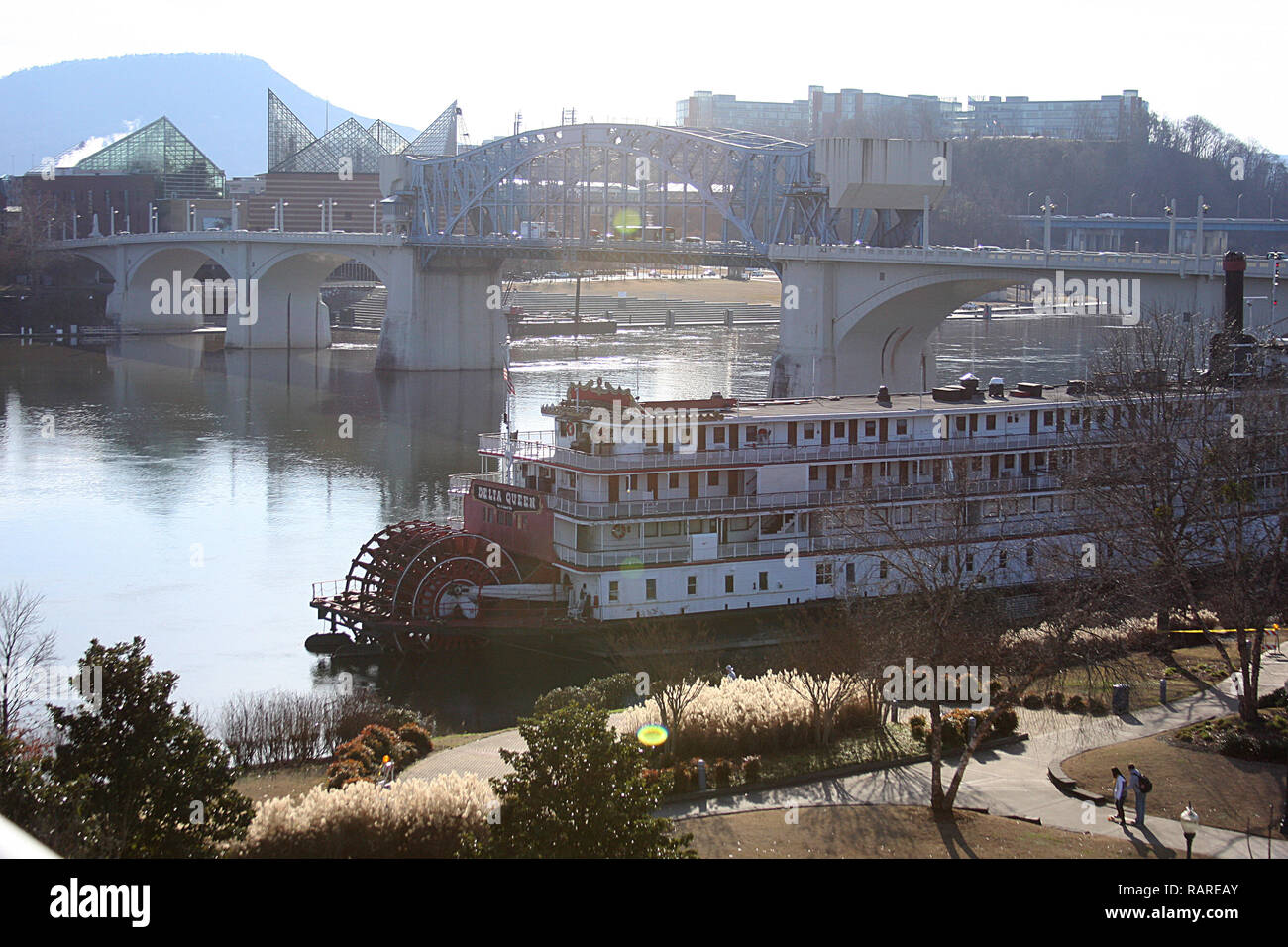 Delta Queen, storico battello a vapore a Chattanooga, TN, USA Foto Stock