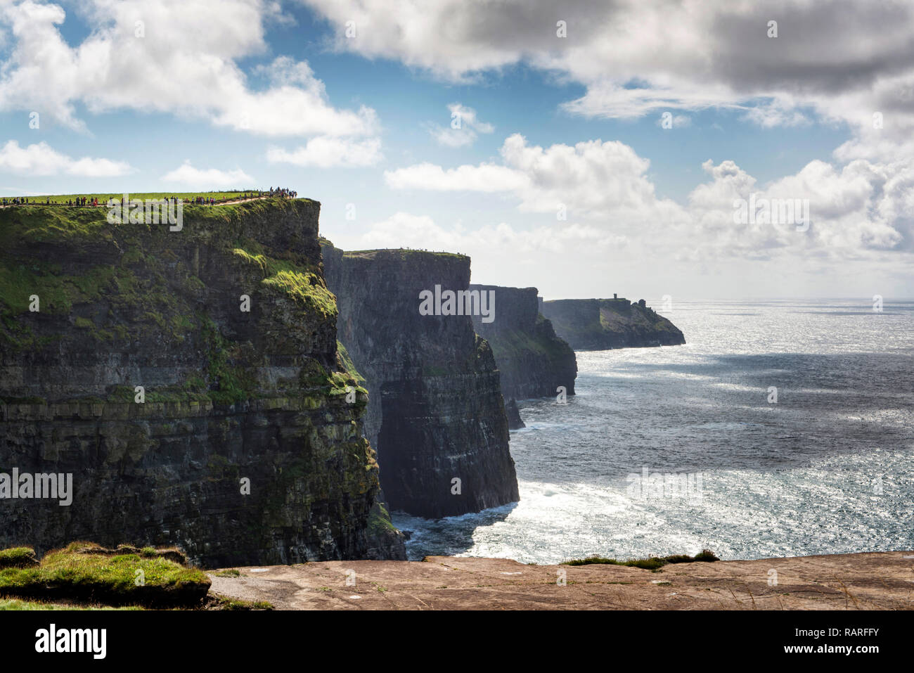 Scogliere di Moher, Co. Clare, Irlanda Foto Stock