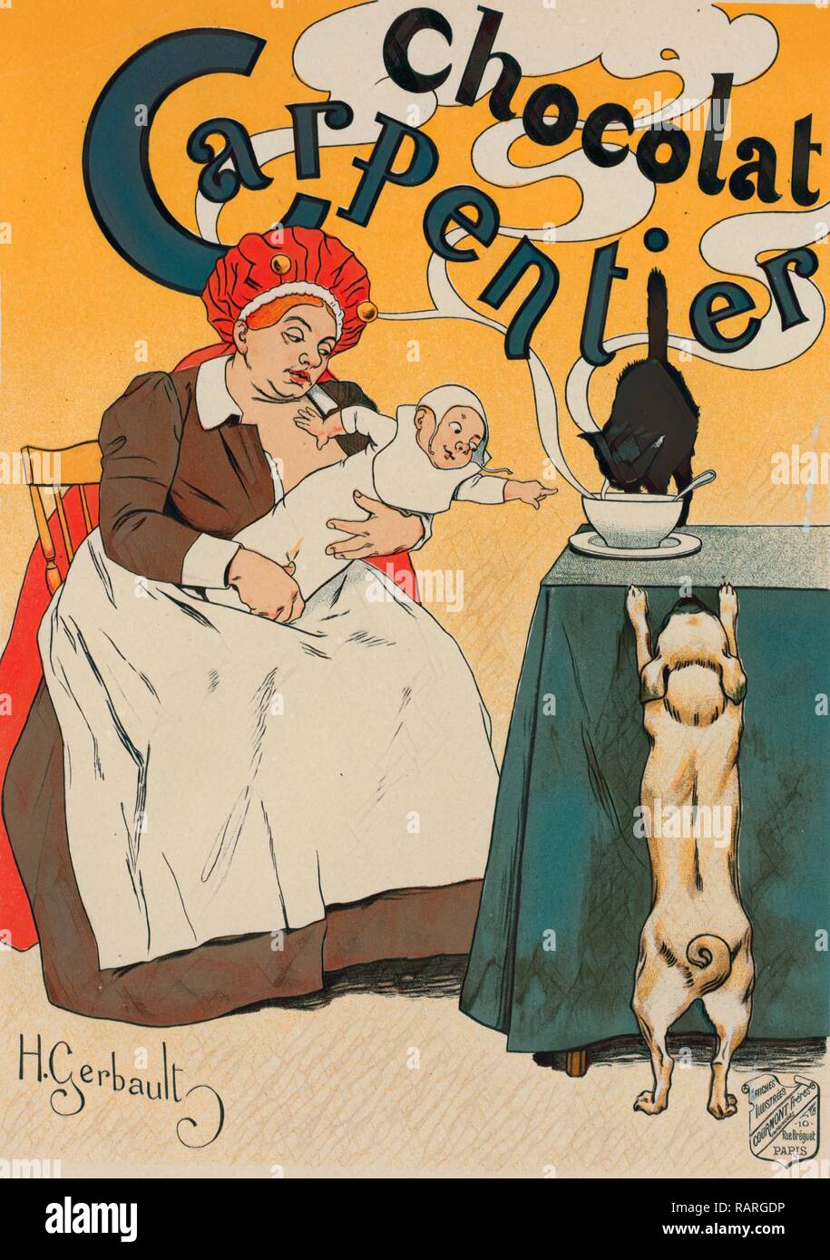 Poster per le Chocolat Carpentier. Gerbault, Henry (1863-1930), artista. Reinventato da Gibon. Arte Classica con un reinventato Foto Stock