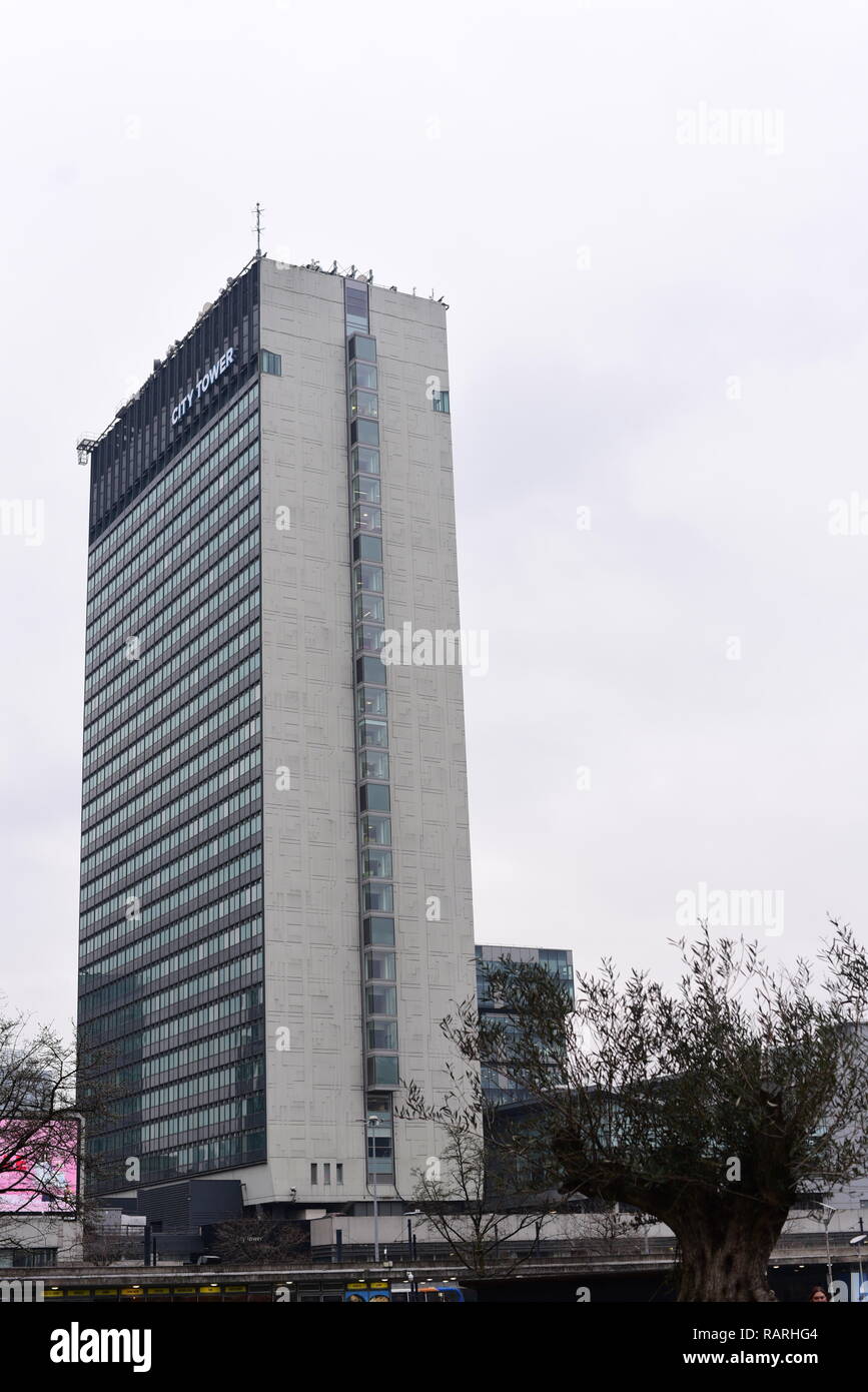 City Tower Manchester Foto Stock