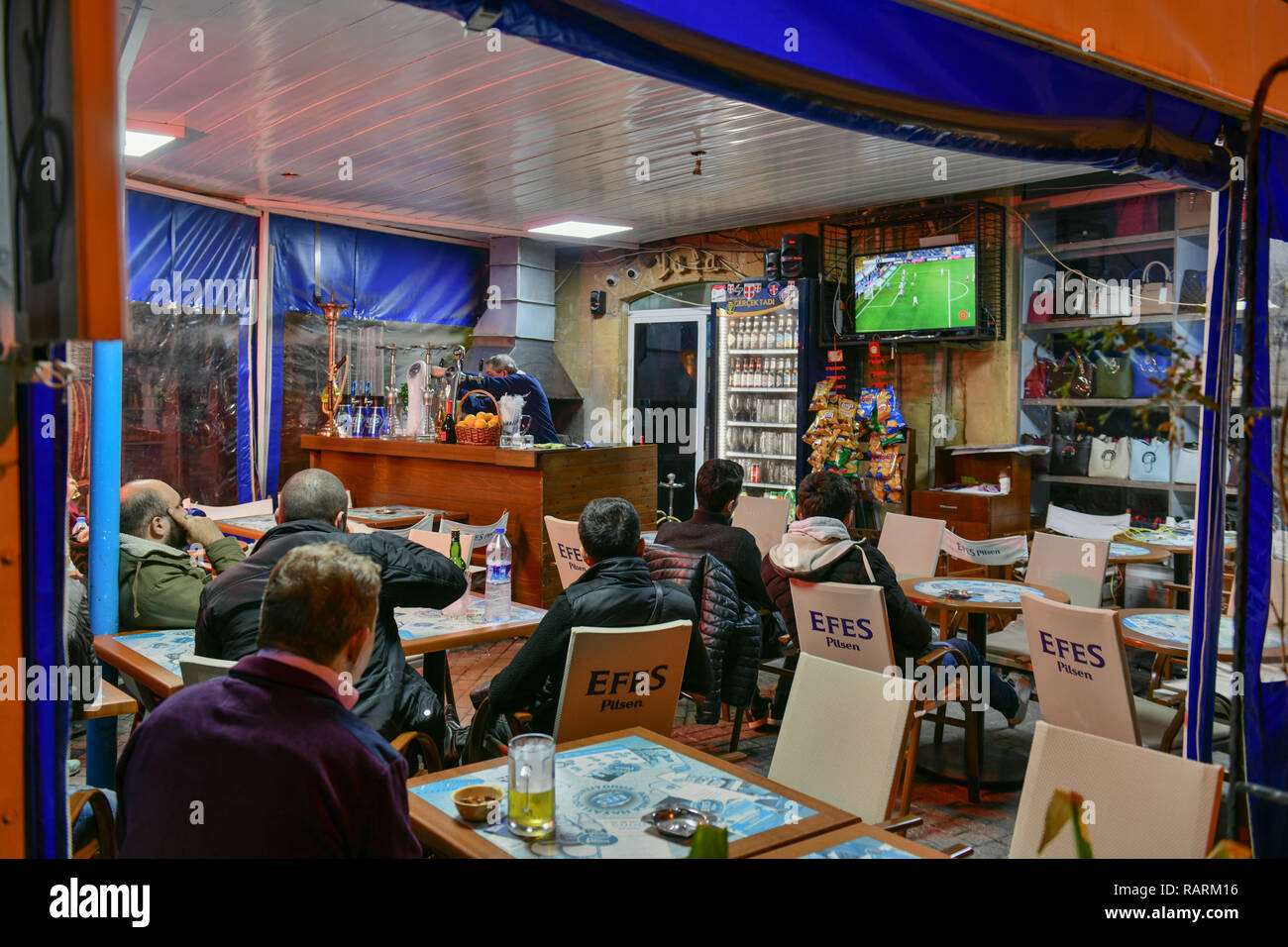Ristorante, Città Vecchia, Nicosia, Repubblica Turca di Cipro del Nord, Altstadt, Nikosia, Tuerkische Republik Nordzypern Foto Stock